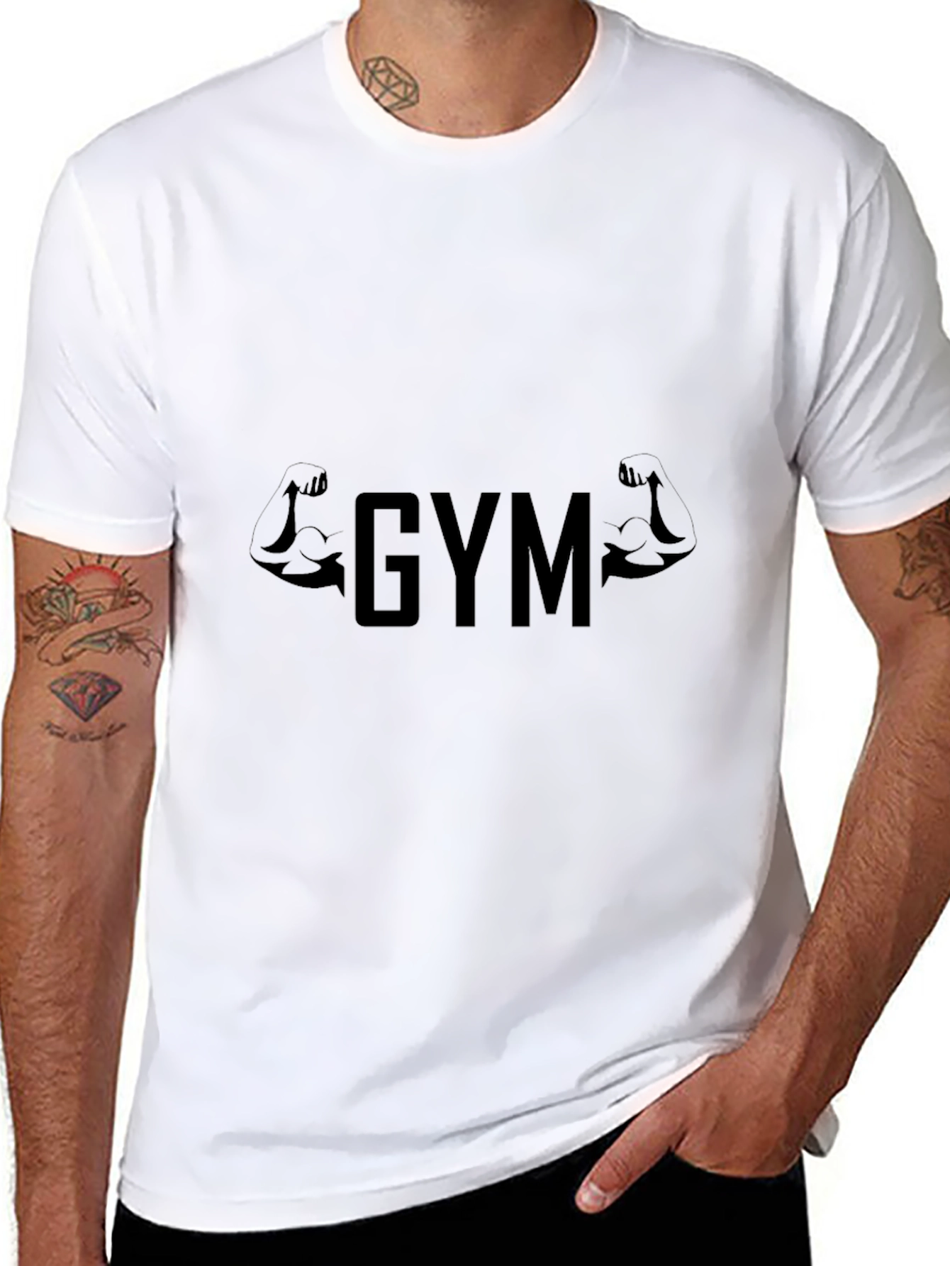 GYM Black Tee - Muscle Flex