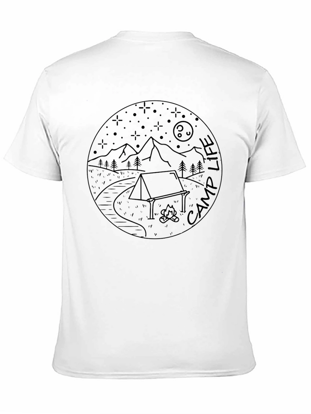 Camp Life Black Graphic Tee