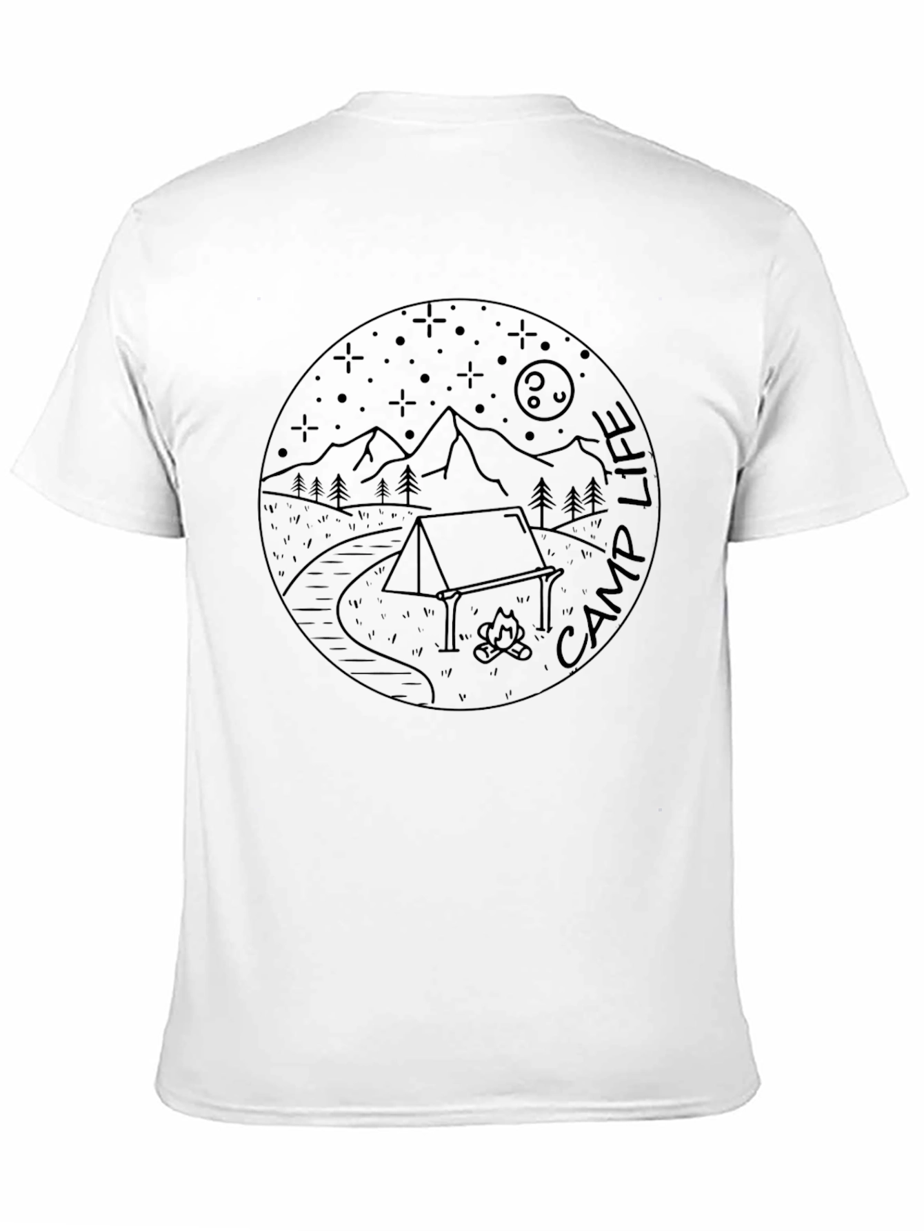 Camp Life Black Graphic Tee