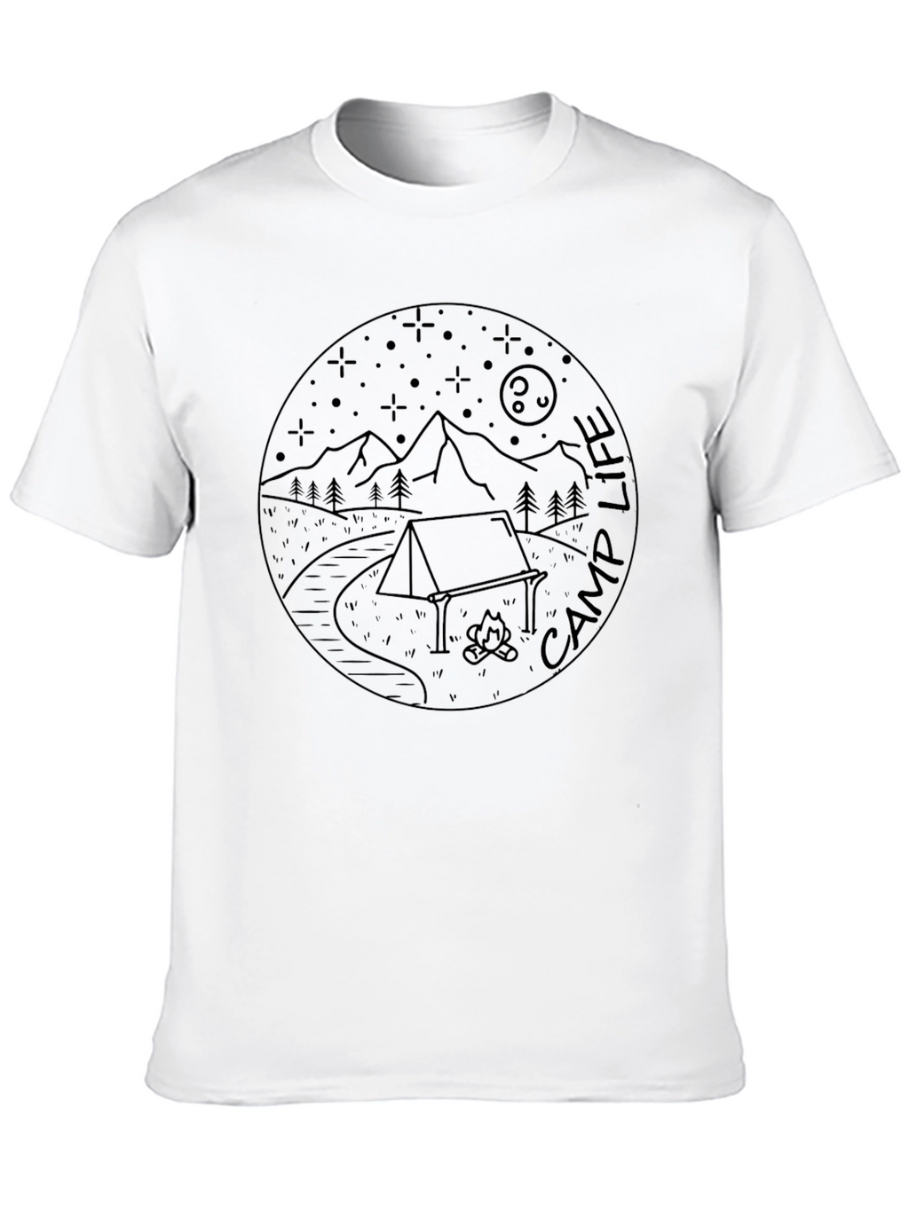 Camp Life Black Graphic Tee