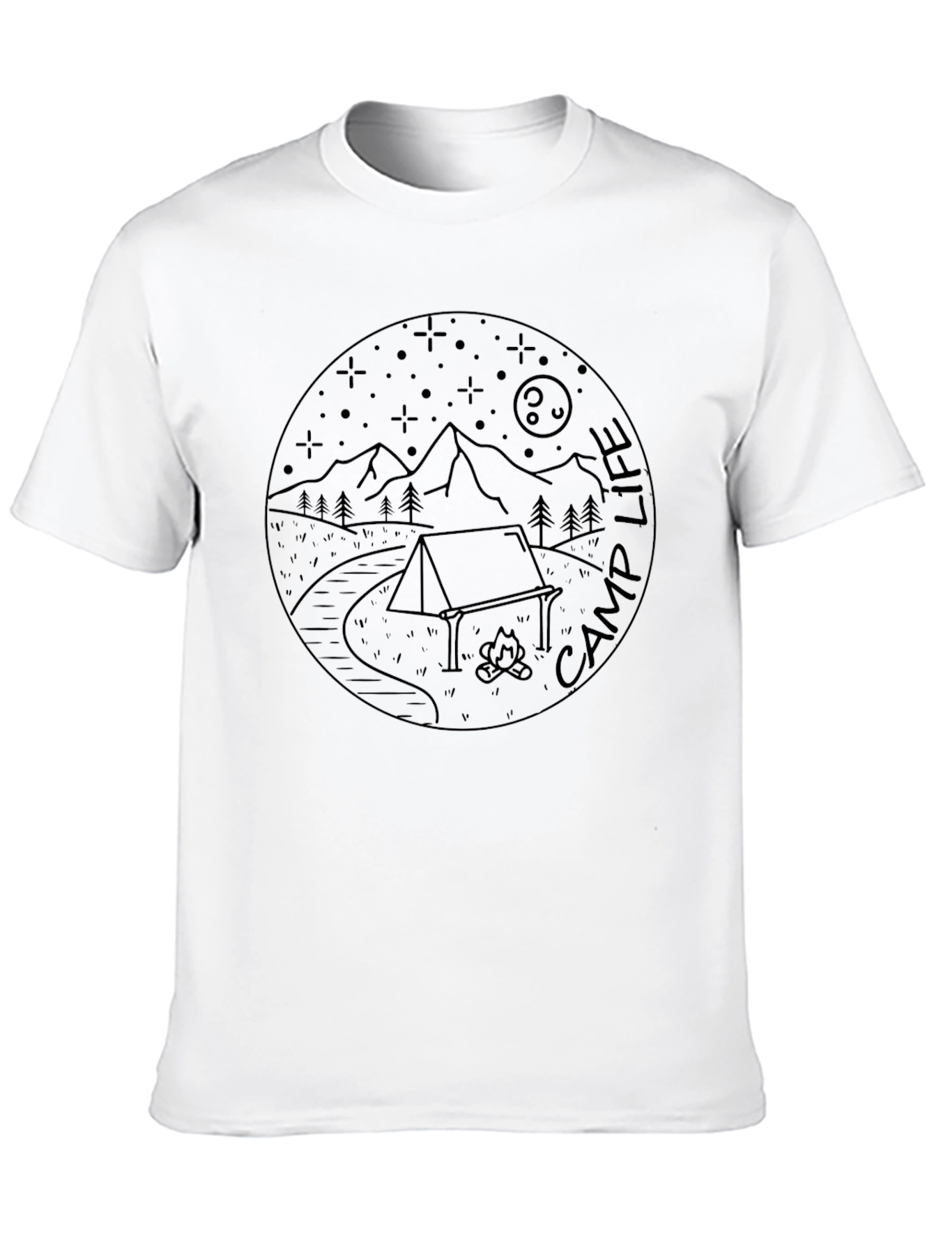Camp Life Black Graphic Tee