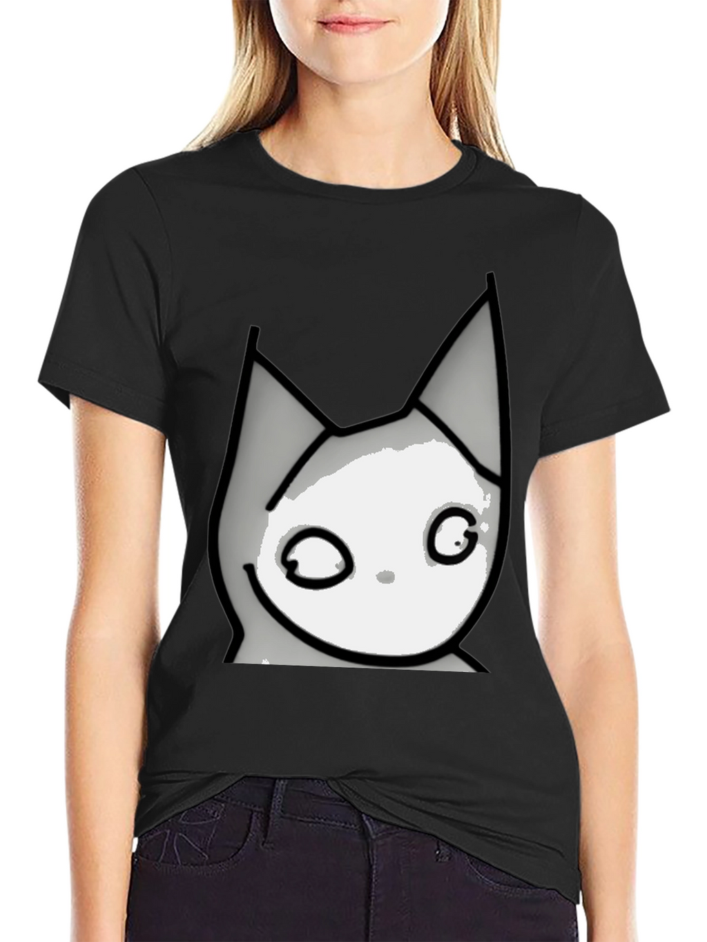 Cool Cat Graphic T-Shirt - Casual Black Tee