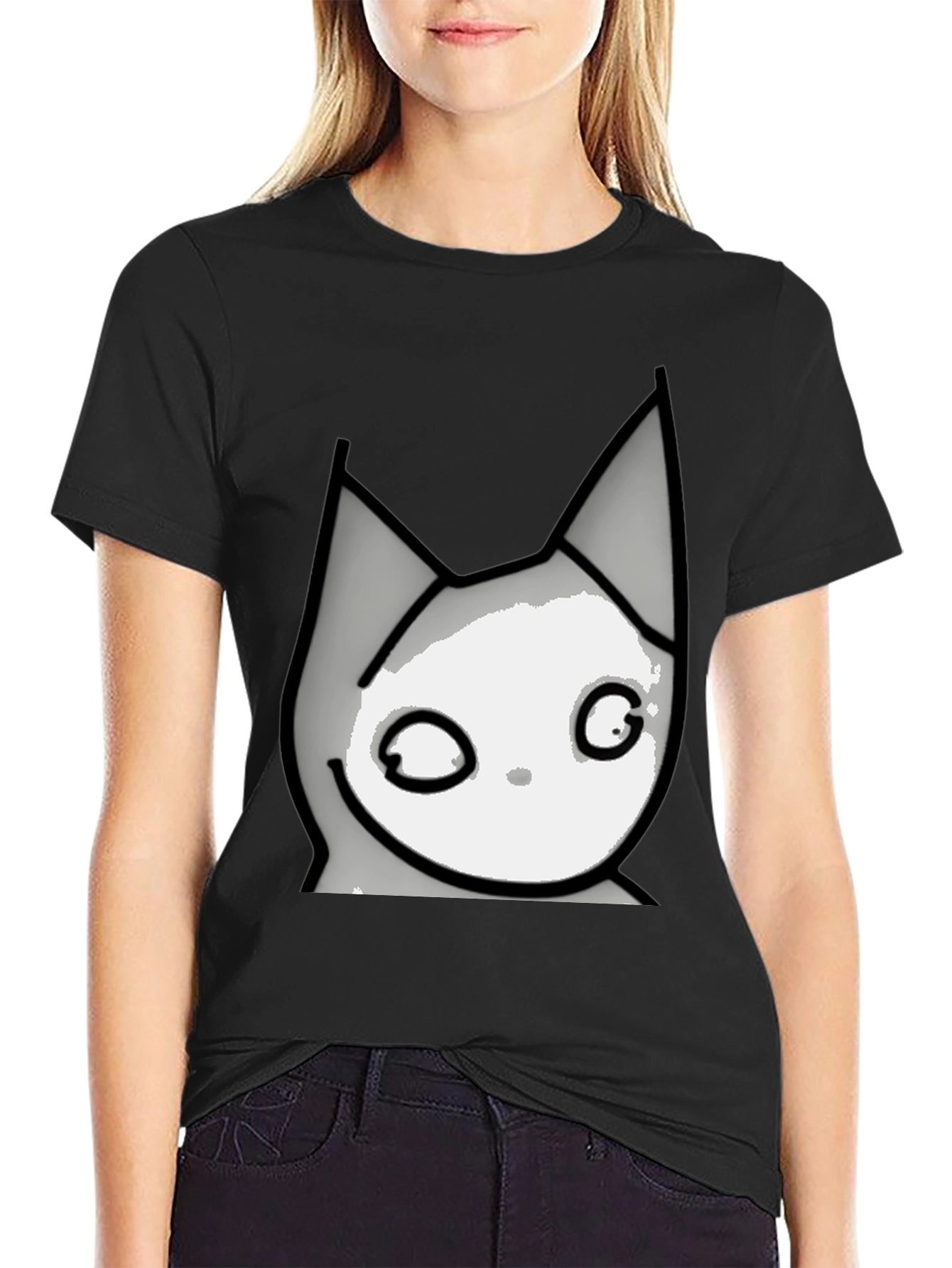 Cool Cat Graphic T-Shirt - Casual Black Tee