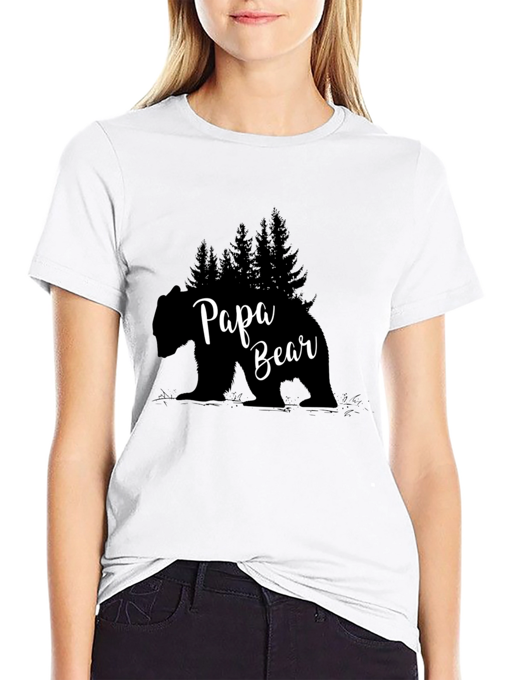 Papa Bear T-Shirt - Black Graphic Tee
