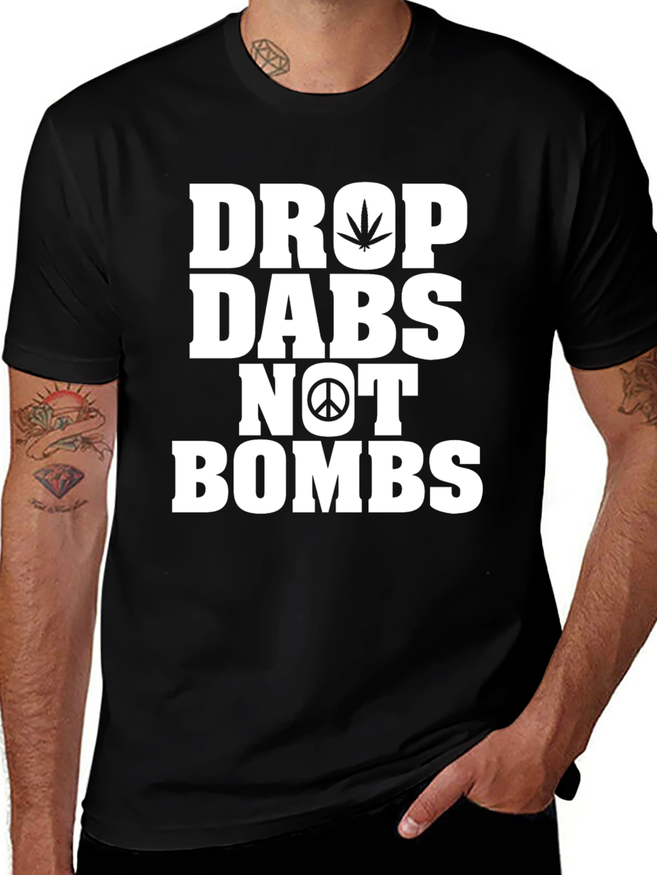 Drop Dabs Not Bombs Graphic T-Shirt