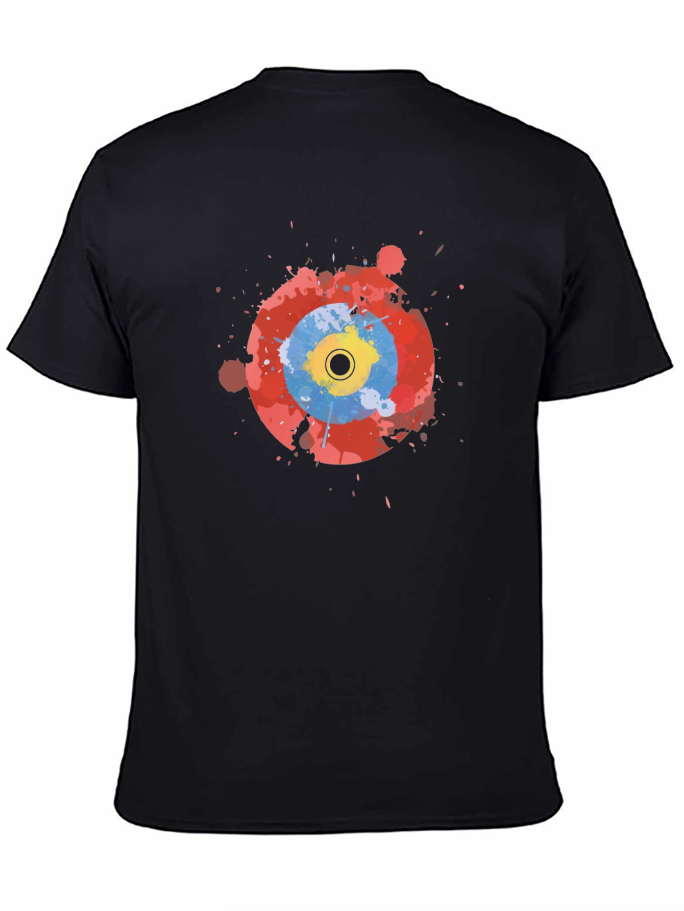 Abstract Target Graphic Black T-Shirt