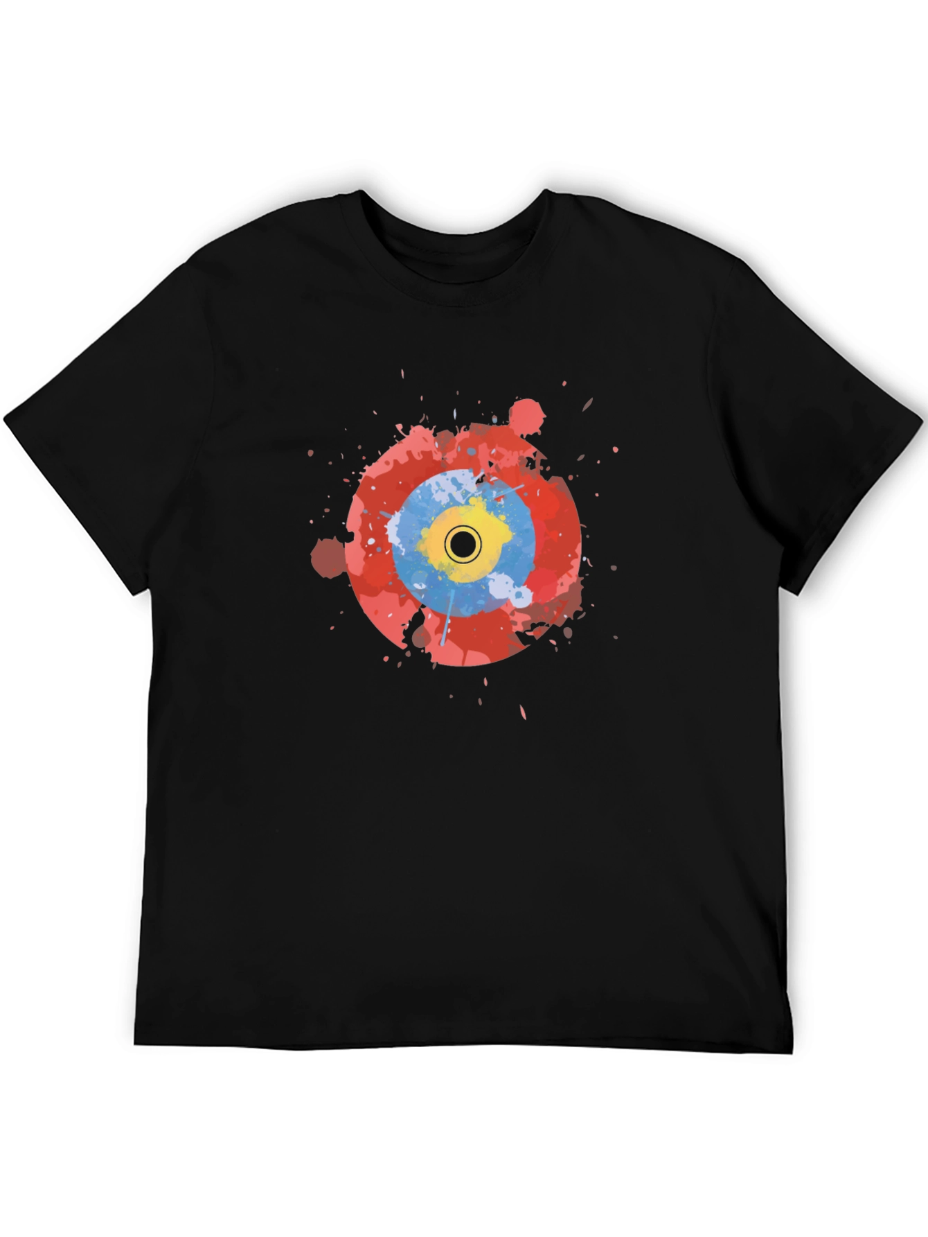 Abstract Target Graphic Black T-Shirt