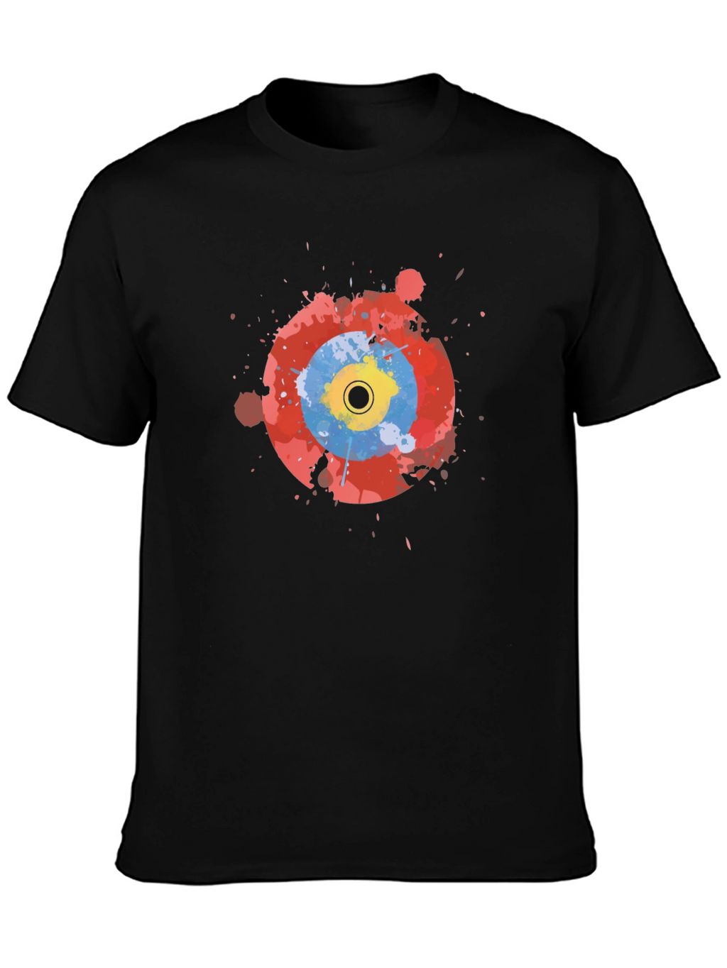 Abstract Target Graphic Black T-Shirt