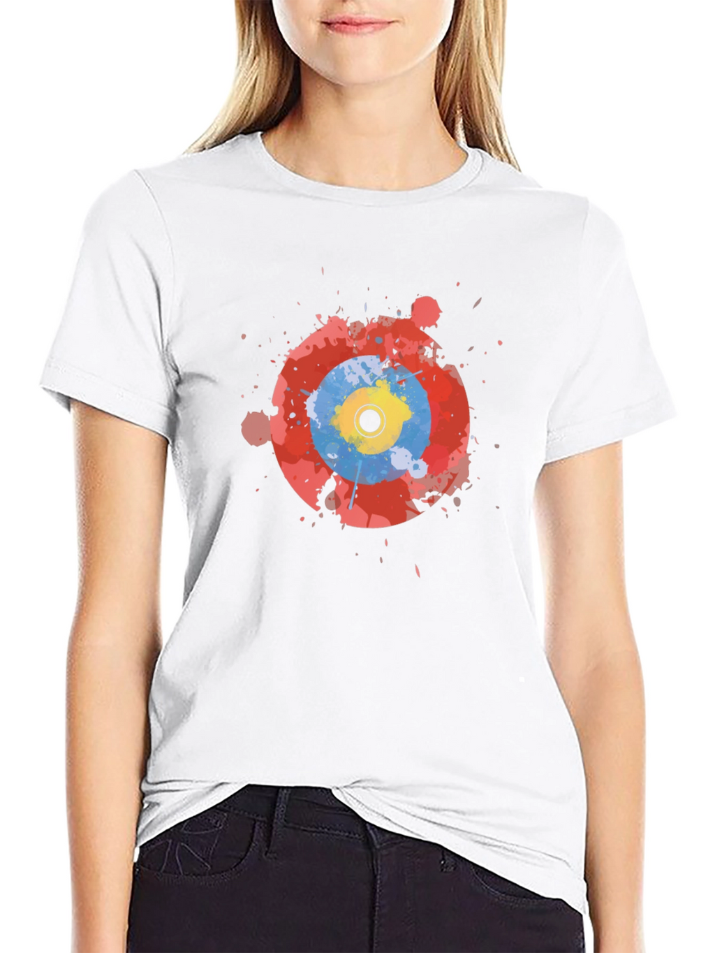 Abstract Target Graphic Black T-Shirt