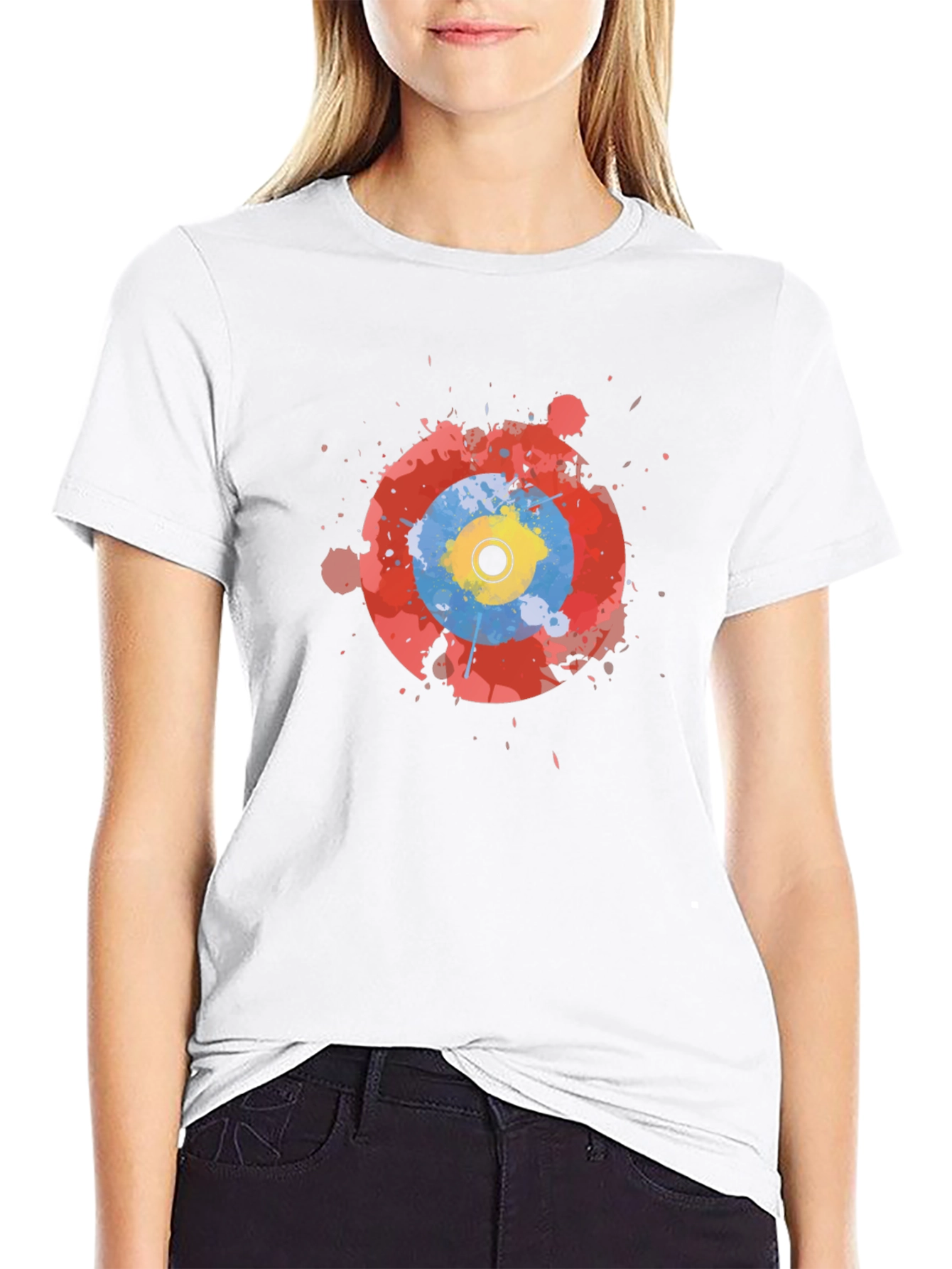 Abstract Target Graphic Black T-Shirt