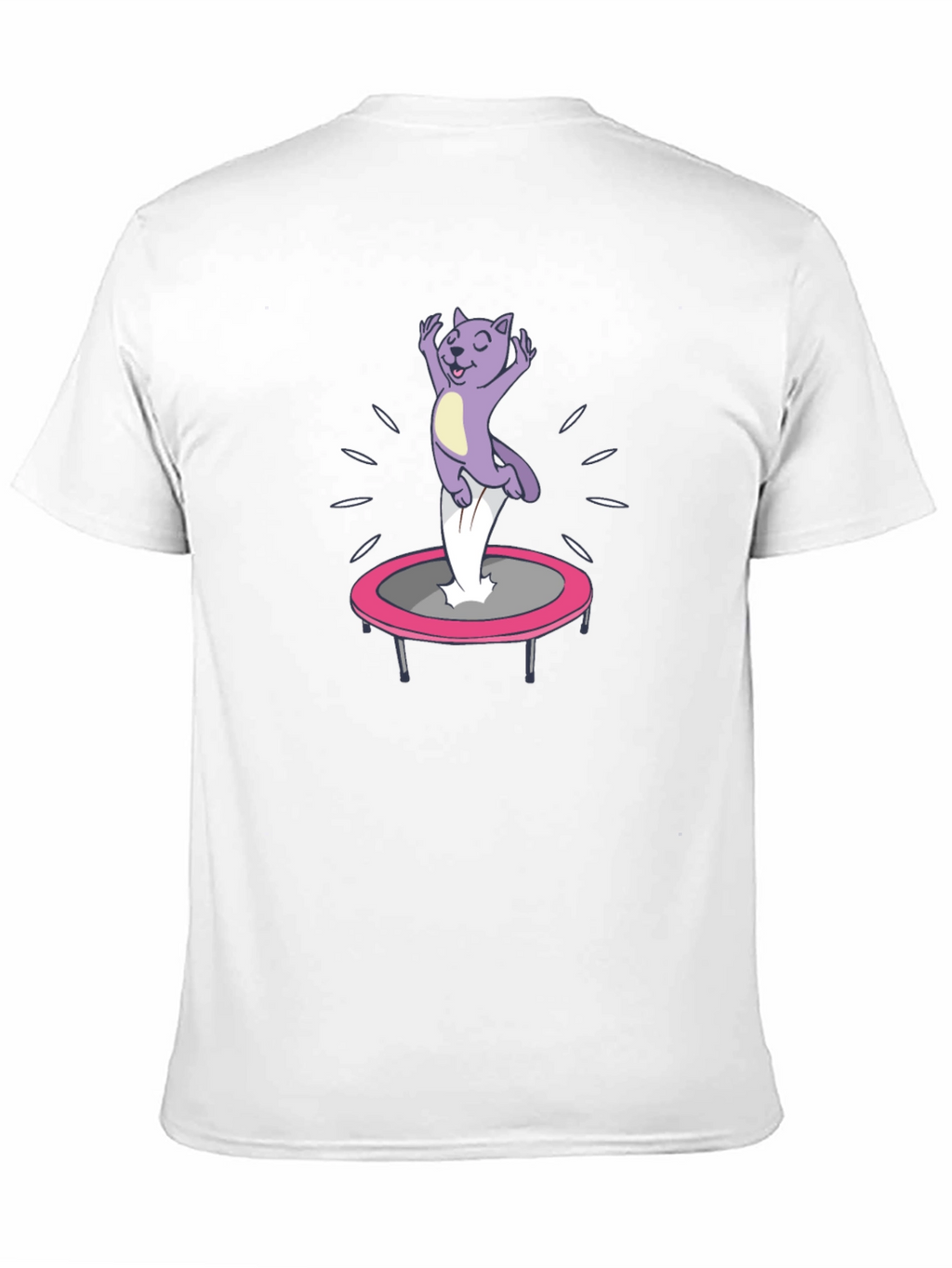 Funny Cat Trampoline Black T-Shirt