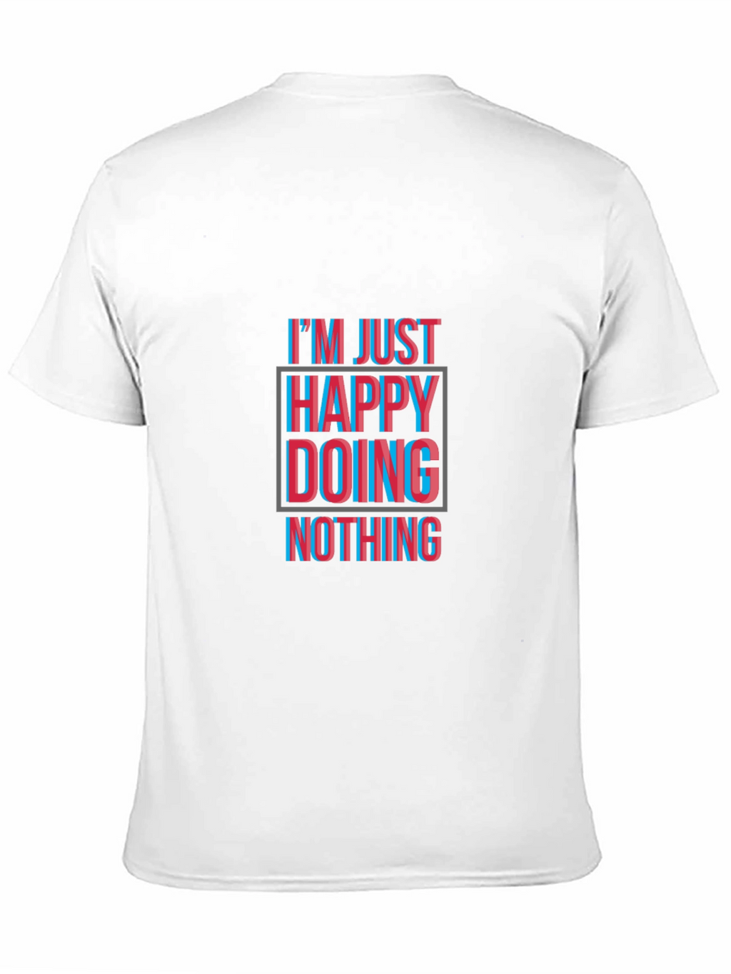 Happy Doing Nothing Black T-Shirt