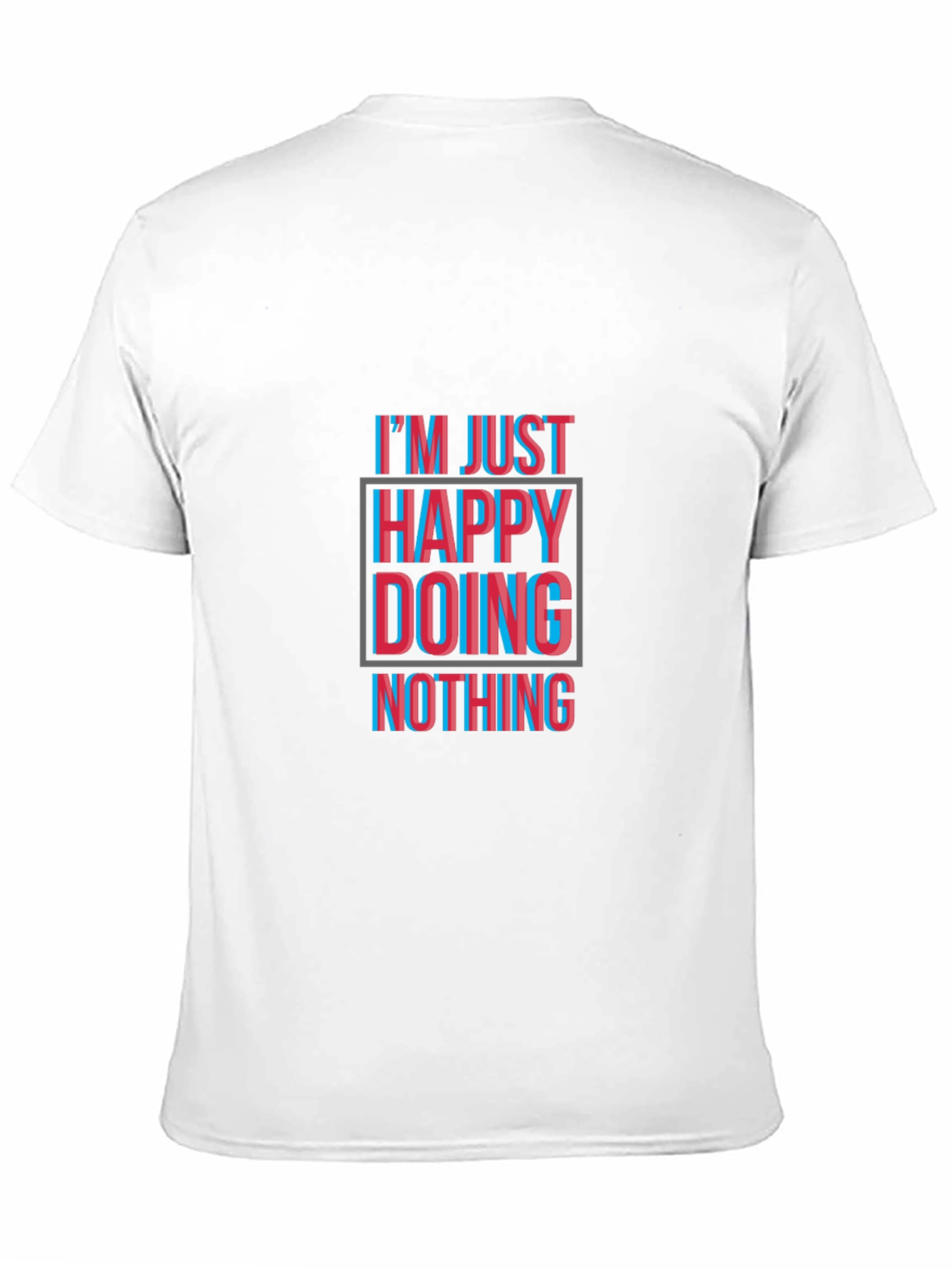 Happy Doing Nothing Black T-Shirt