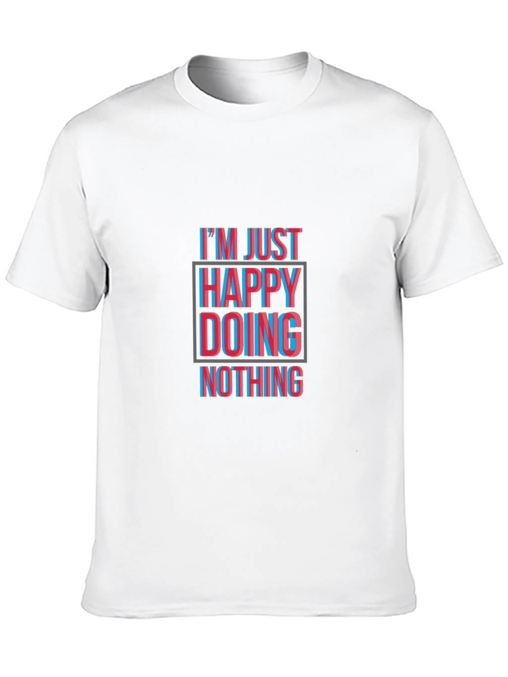 Happy Doing Nothing Black T-Shirt