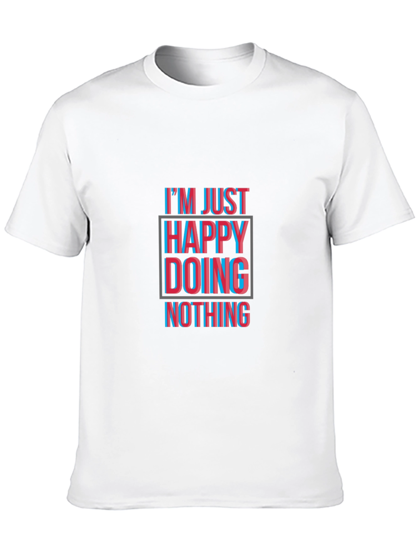 Happy Doing Nothing Black T-Shirt