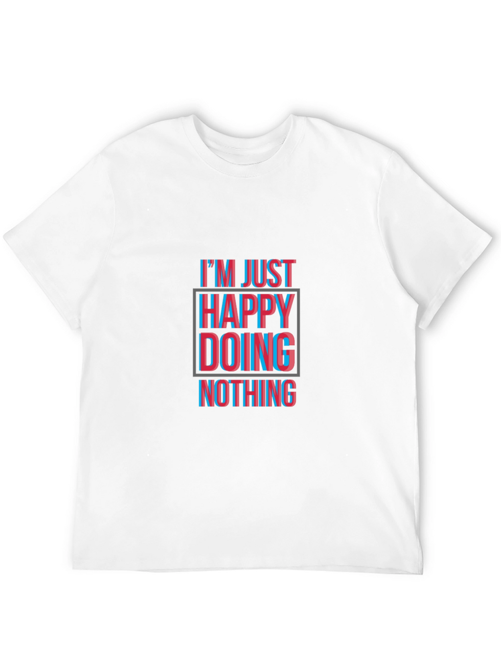 Happy Doing Nothing Black T-Shirt