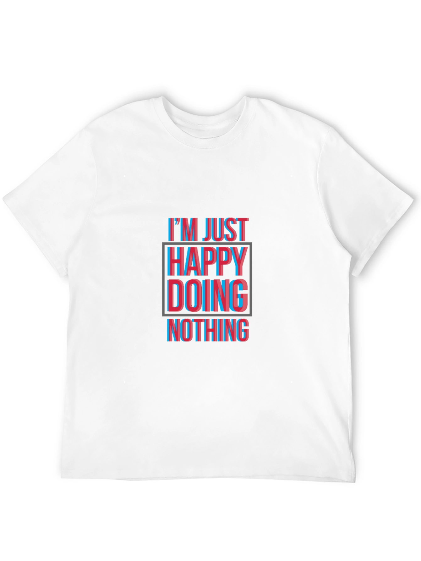 Happy Doing Nothing Black T-Shirt