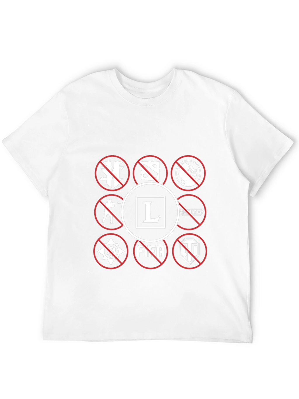 Gamers Black T-Shirt - No Gaming Icons