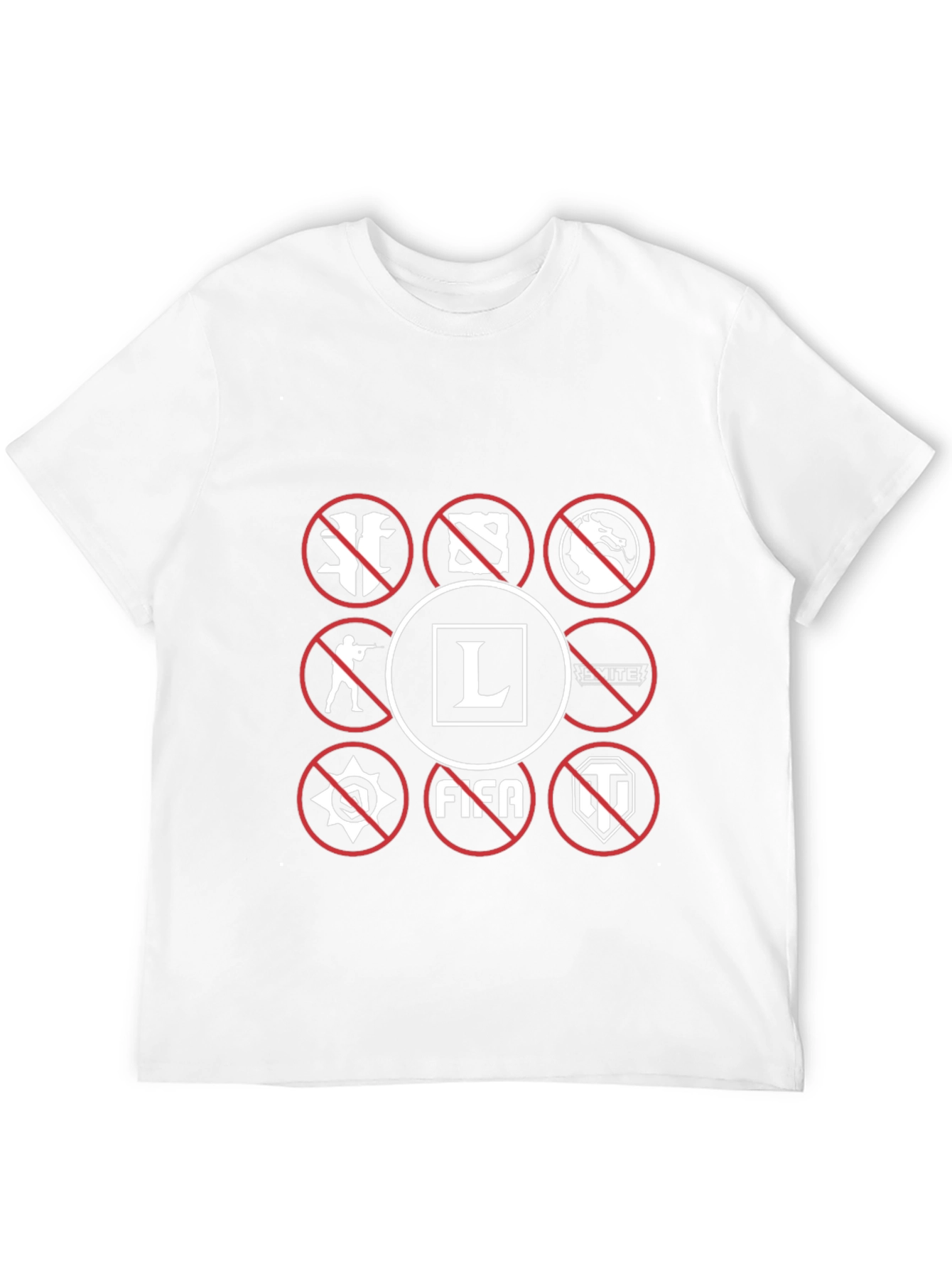 Gamers Black T-Shirt - No Gaming Icons