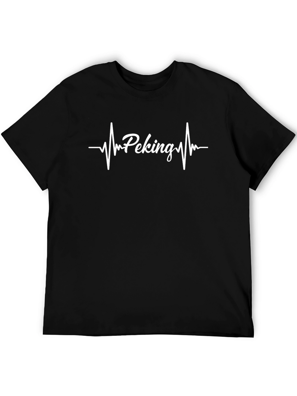 Peking Heartbeat Graphic Black T-Shirt