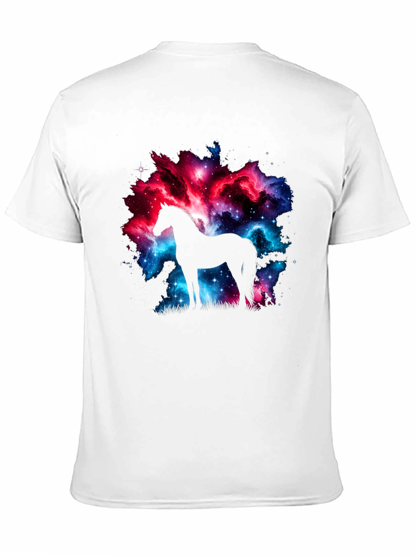 Galaxy Horse Graphic Tee - Stylish Black T-Shirt