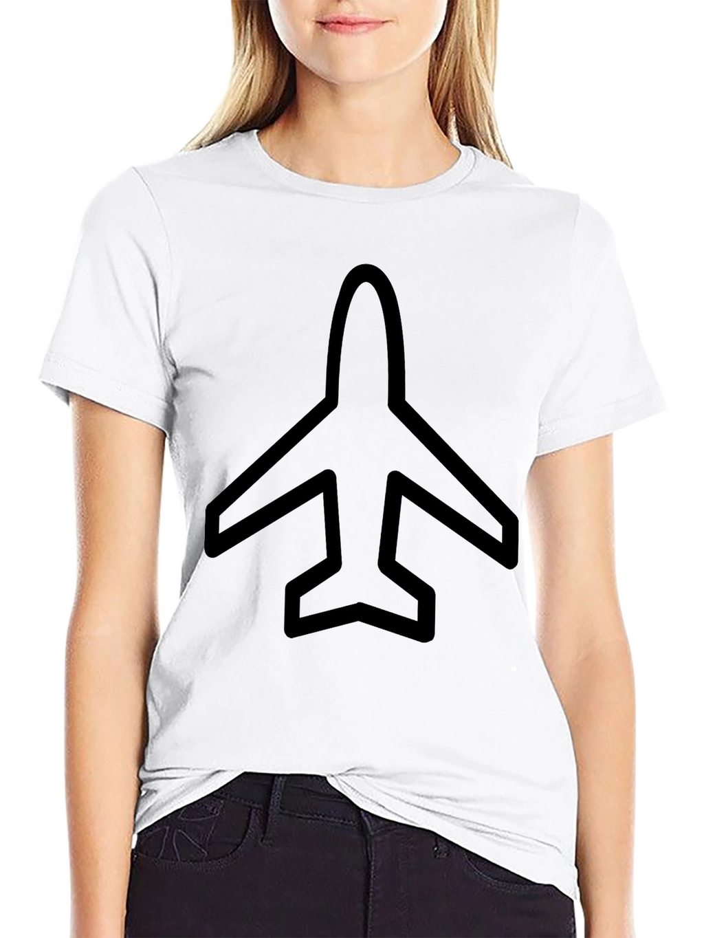 Airplane Graphic Black T-Shirt