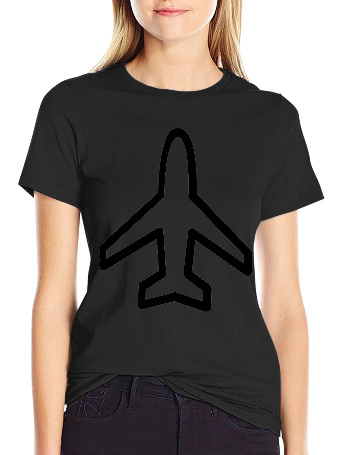 Airplane Graphic Black T-Shirt