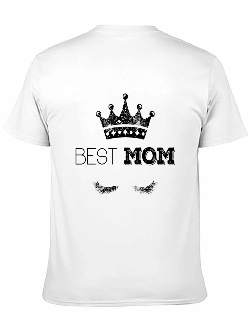 Best Mom Graphic Tee - Black Crew Neck T-Shirt