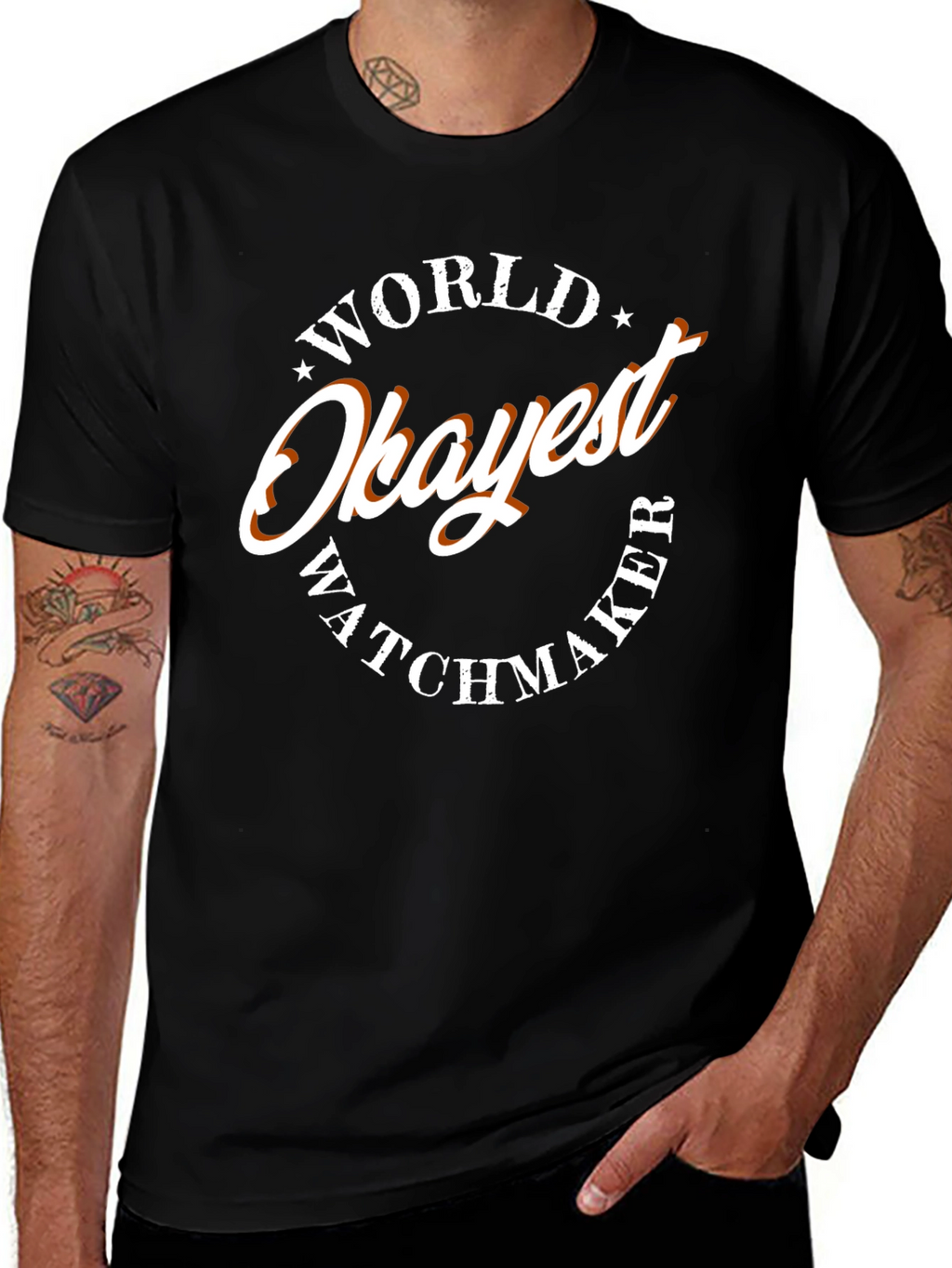 World Okayest Watchmaker T-Shirt - Funny Graphic Tee