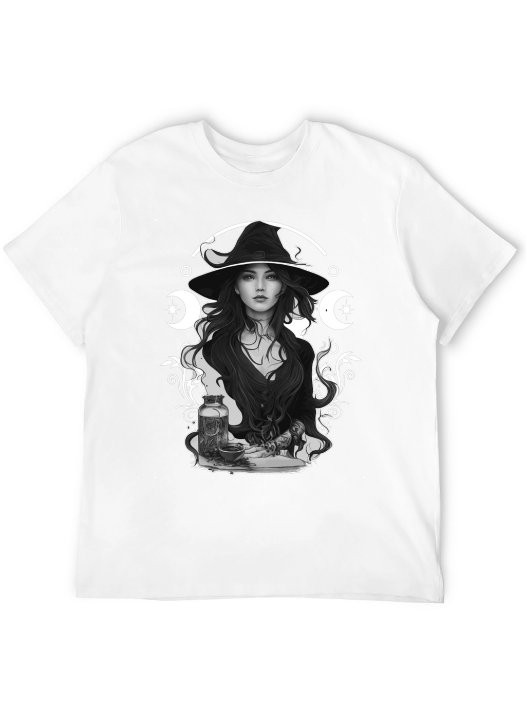 Witchcraft Graphic Print Black T-Shirt