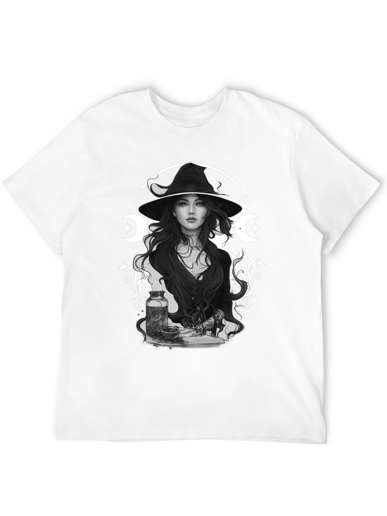 Witchcraft Graphic Print Black T-Shirt