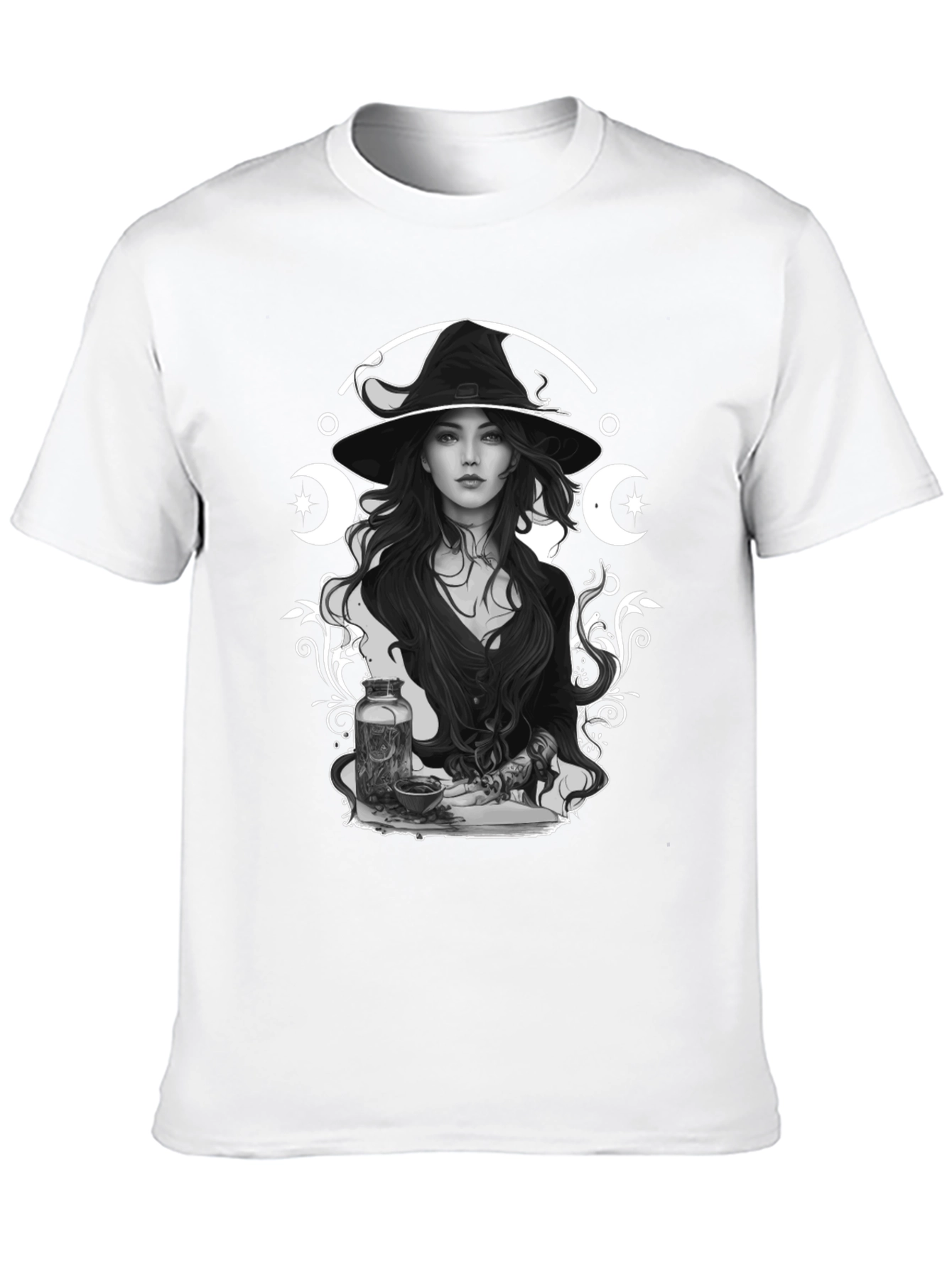 Witchcraft Graphic Print Black T-Shirt