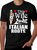 This Wife Loves Italian Roots Graphic T-Shirt