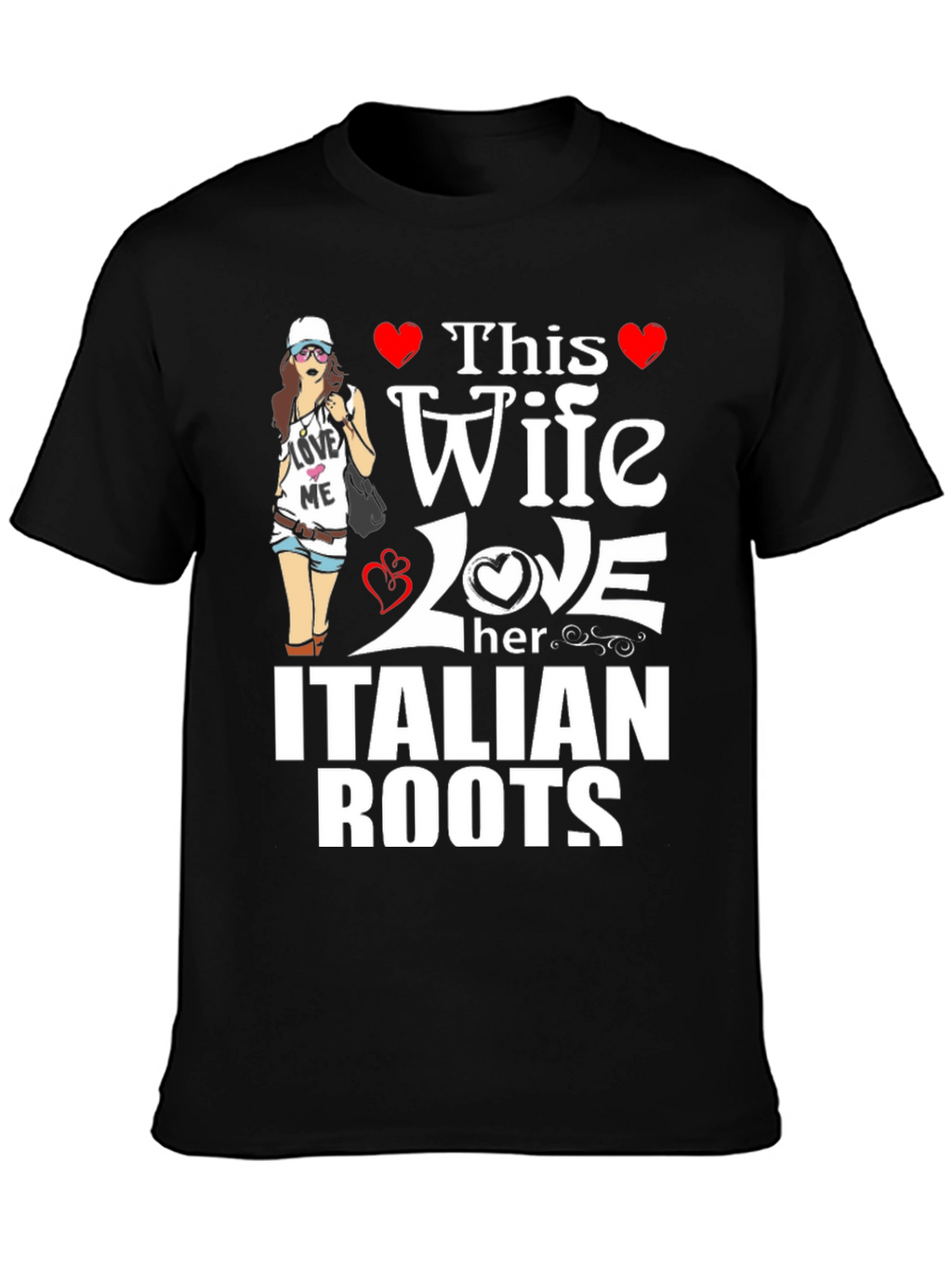This Wife Loves Italian Roots Graphic T-Shirt