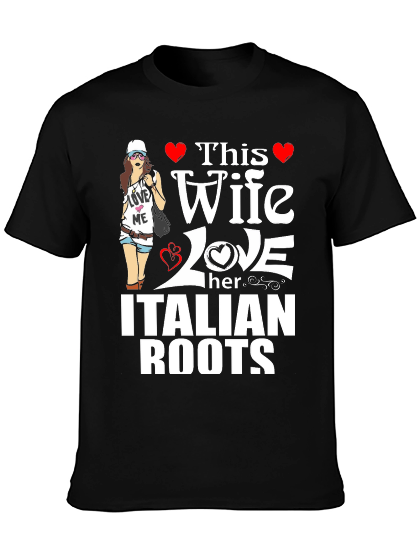 This Wife Loves Italian Roots Graphic T-Shirt