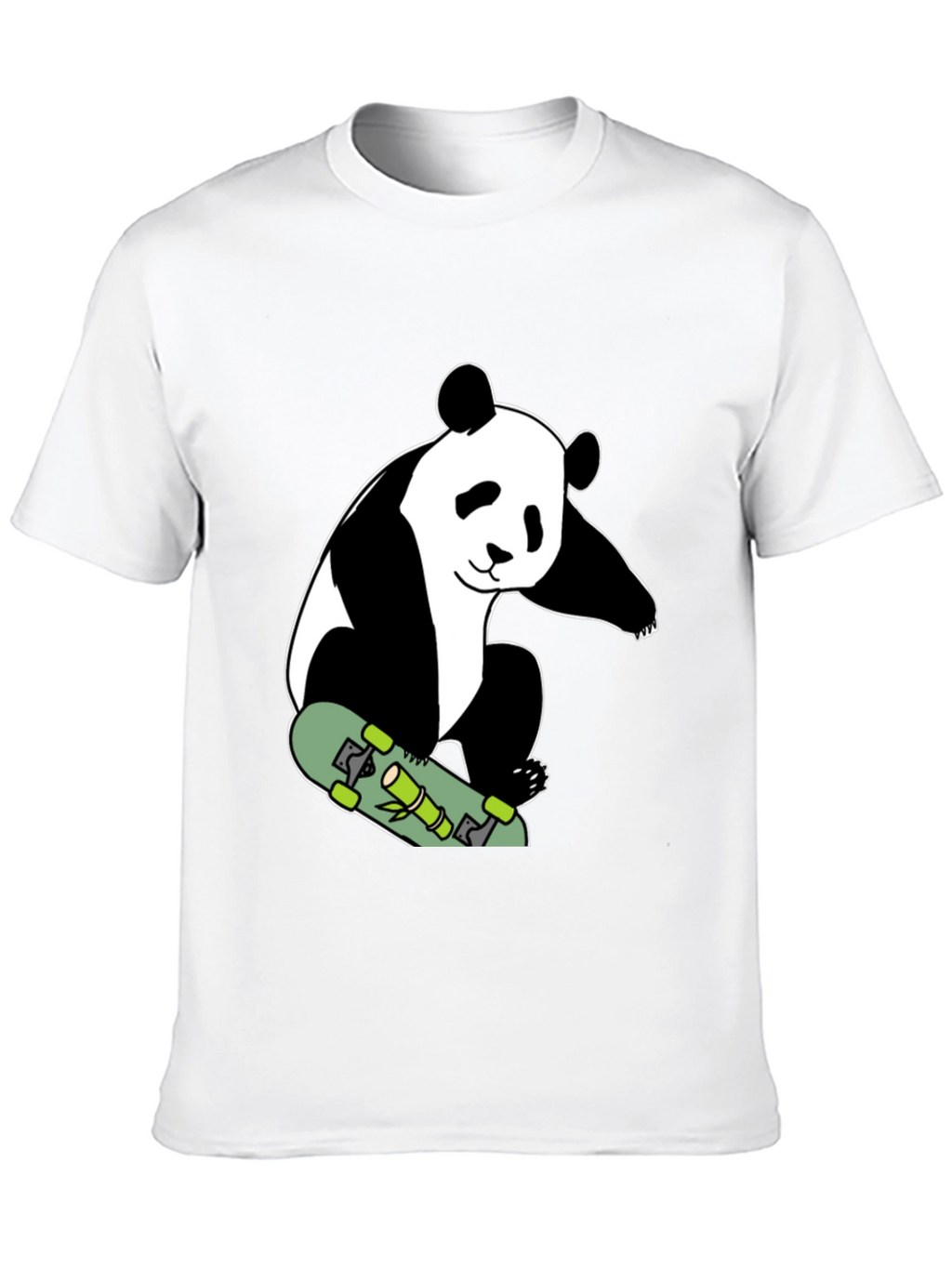 Panda Skateboard T-Shirt - Black