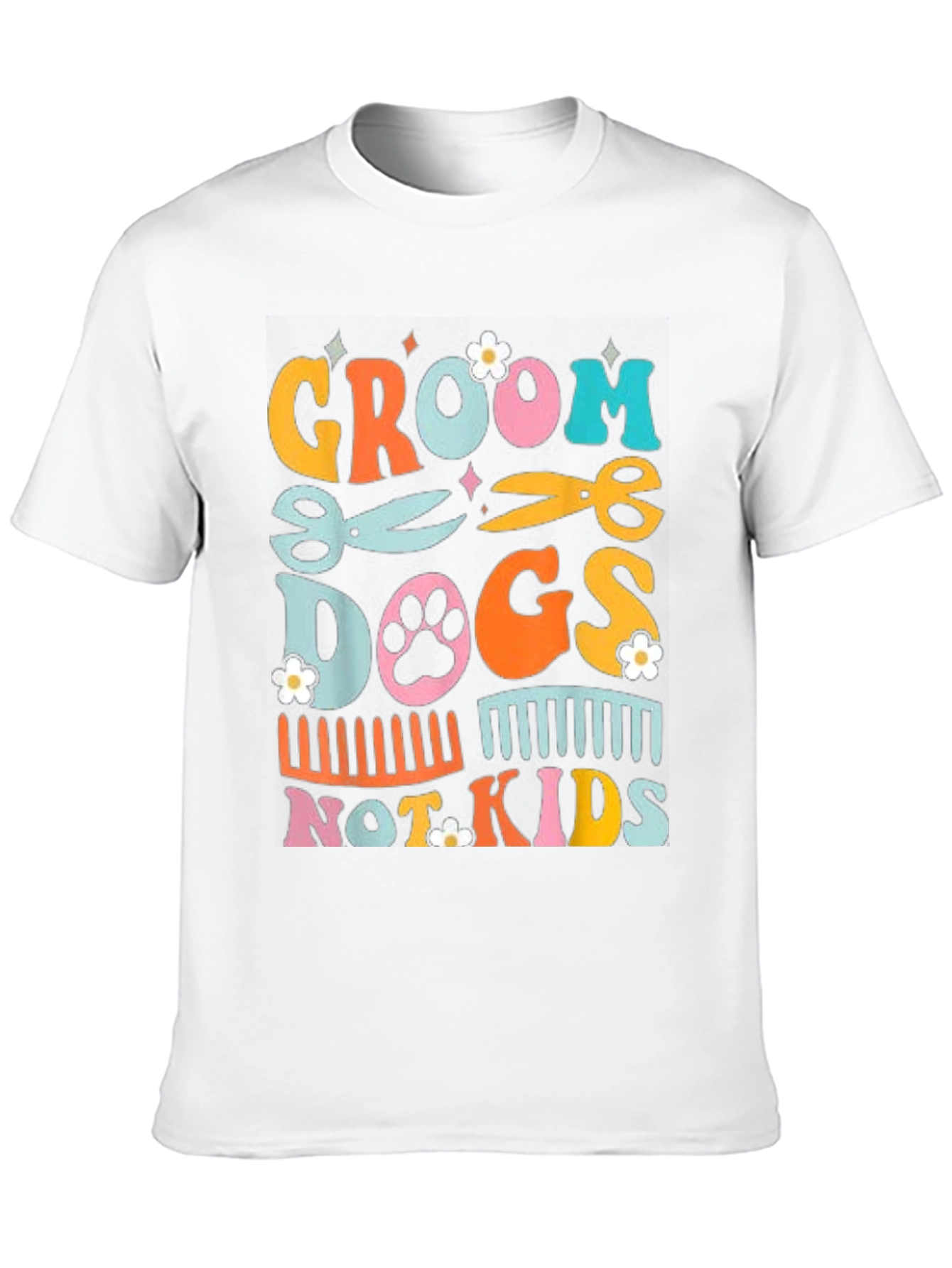Groom Dogs Not Kids Graphic Tee
