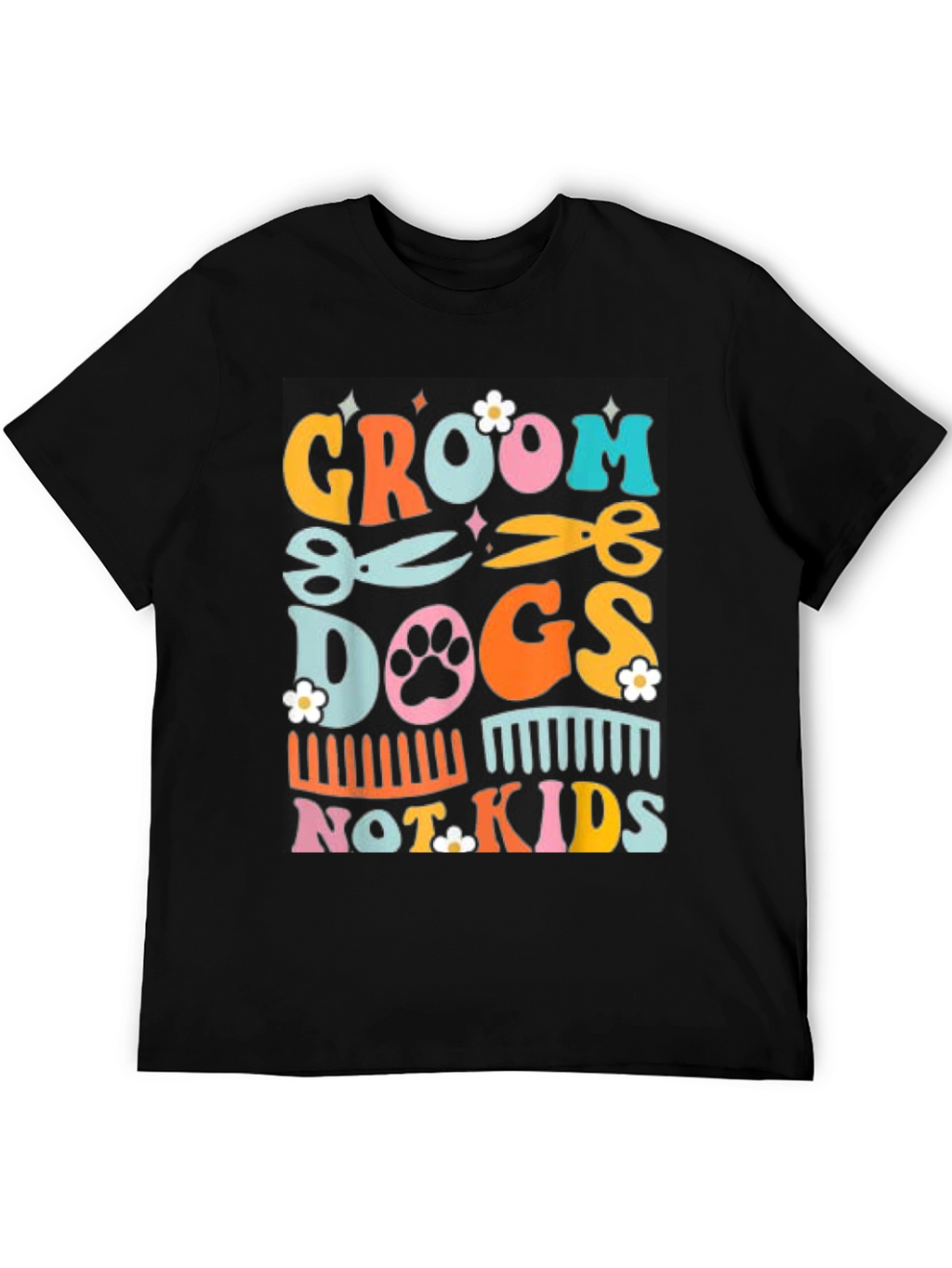 Groom Dogs Not Kids Graphic Tee