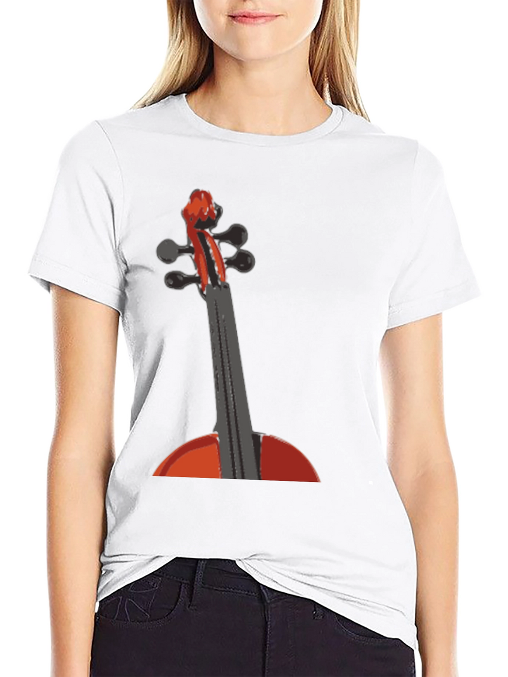 Violin Graphic Tee - Music Lovers T-Shirt