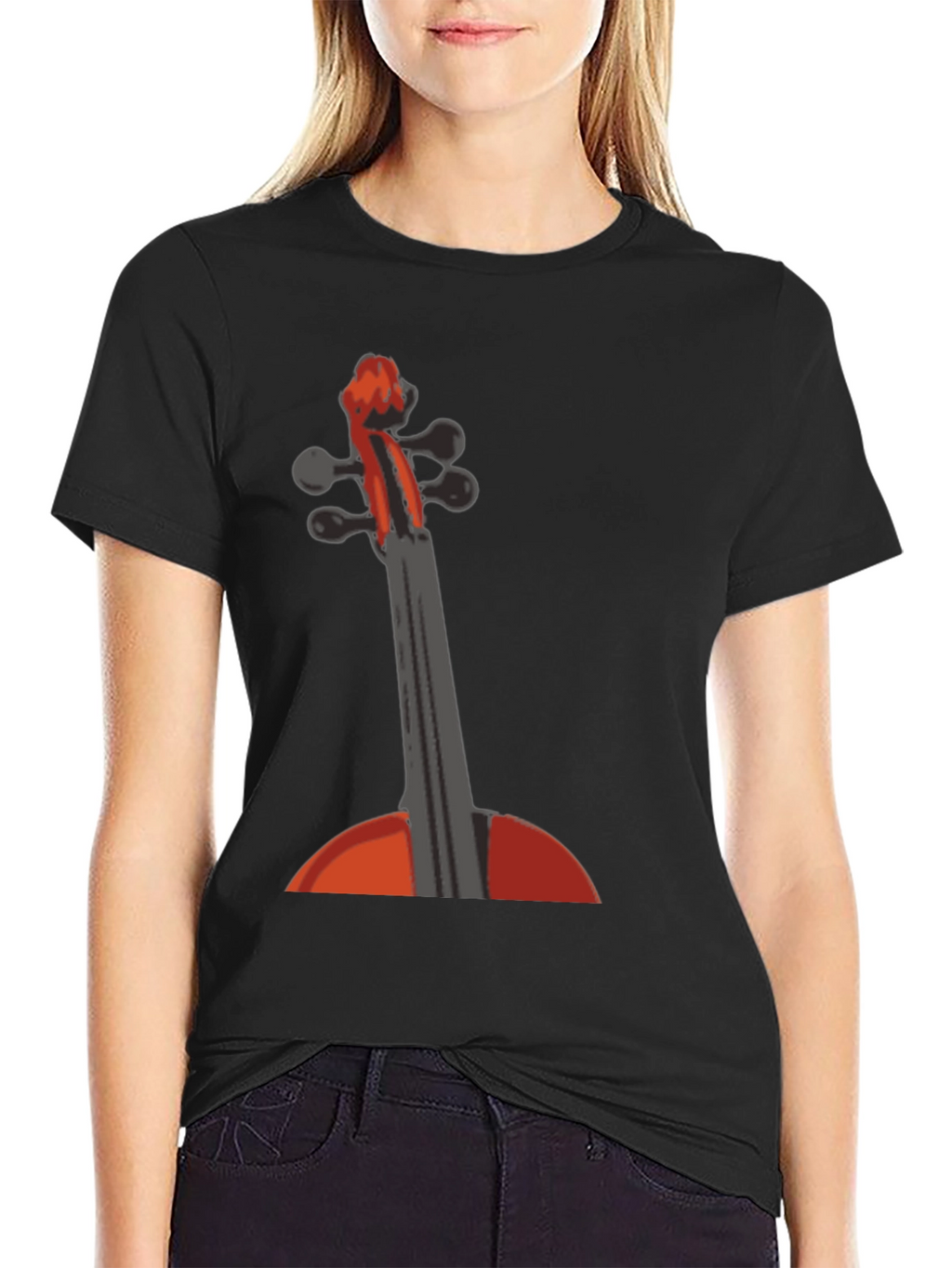 Violin Graphic Tee - Music Lovers T-Shirt