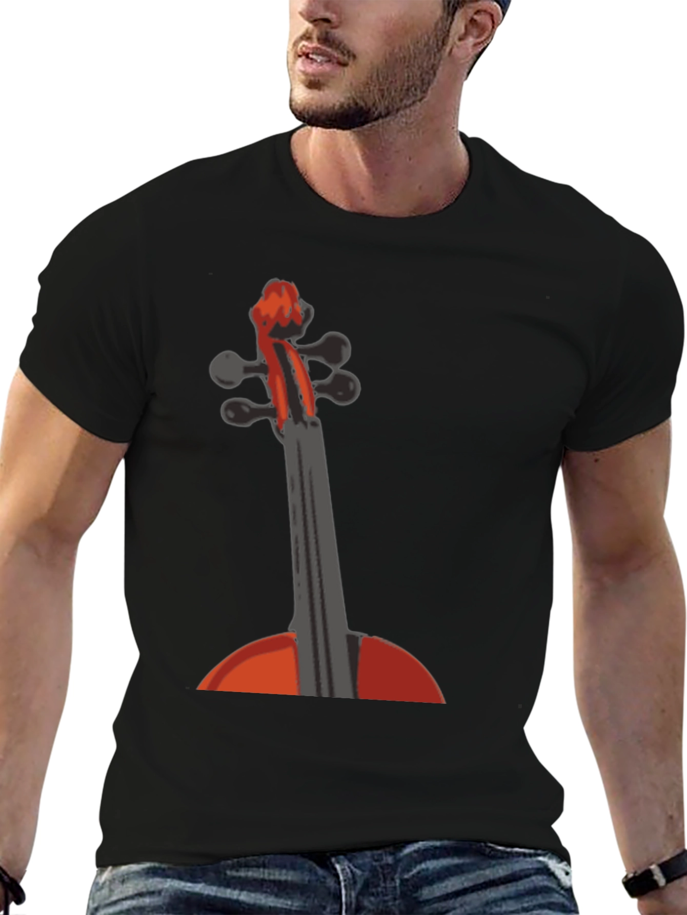 Violin Graphic Tee - Music Lovers T-Shirt
