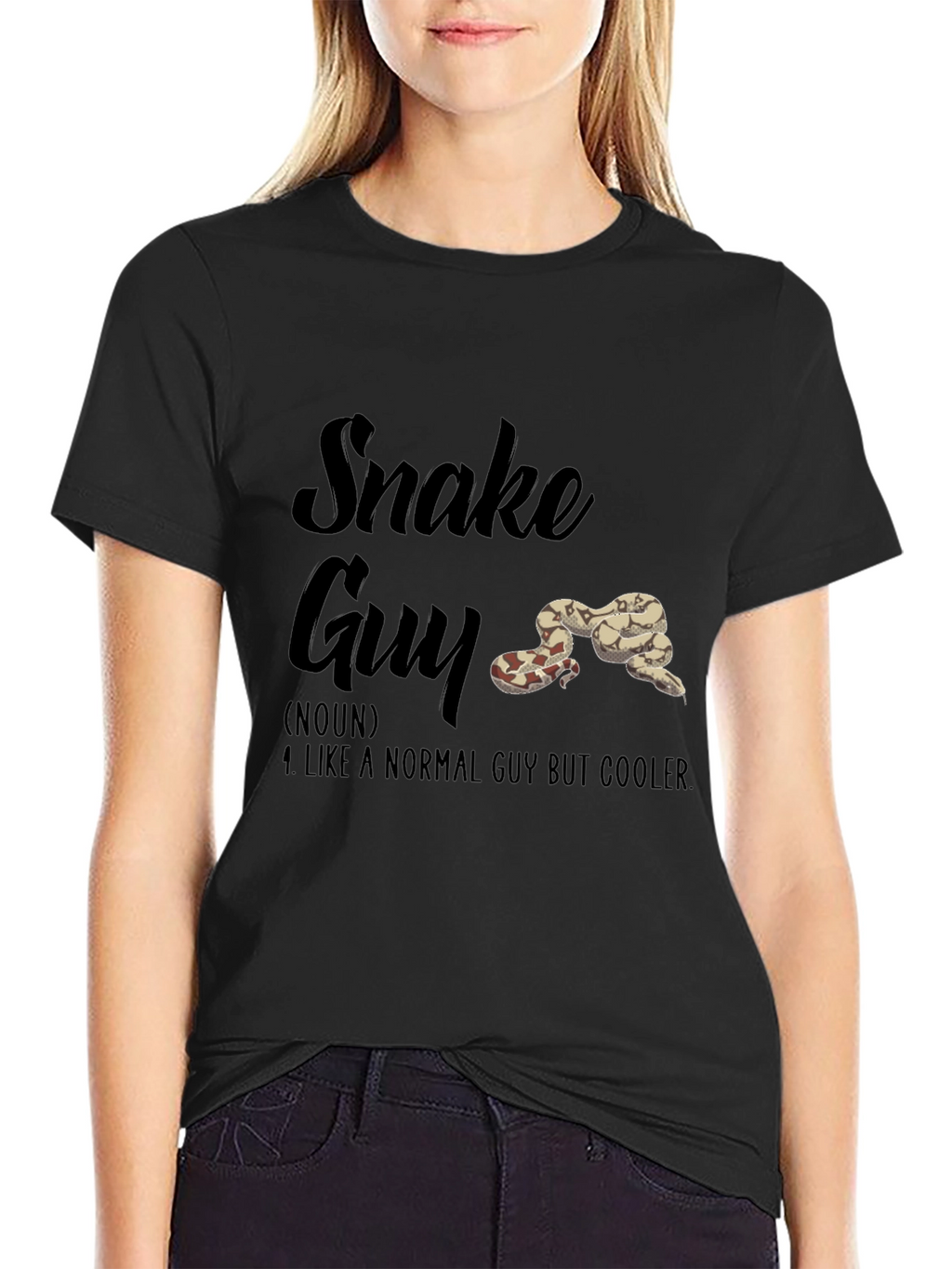 Snake Guy Novelty Graphic T-Shirt