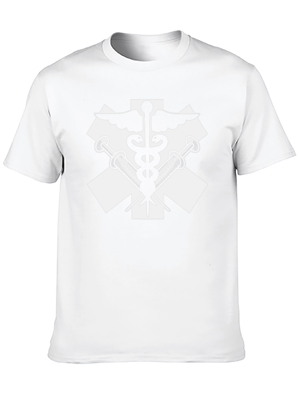 Medical Symbol T-Shirt - Caduceus and Syringes
