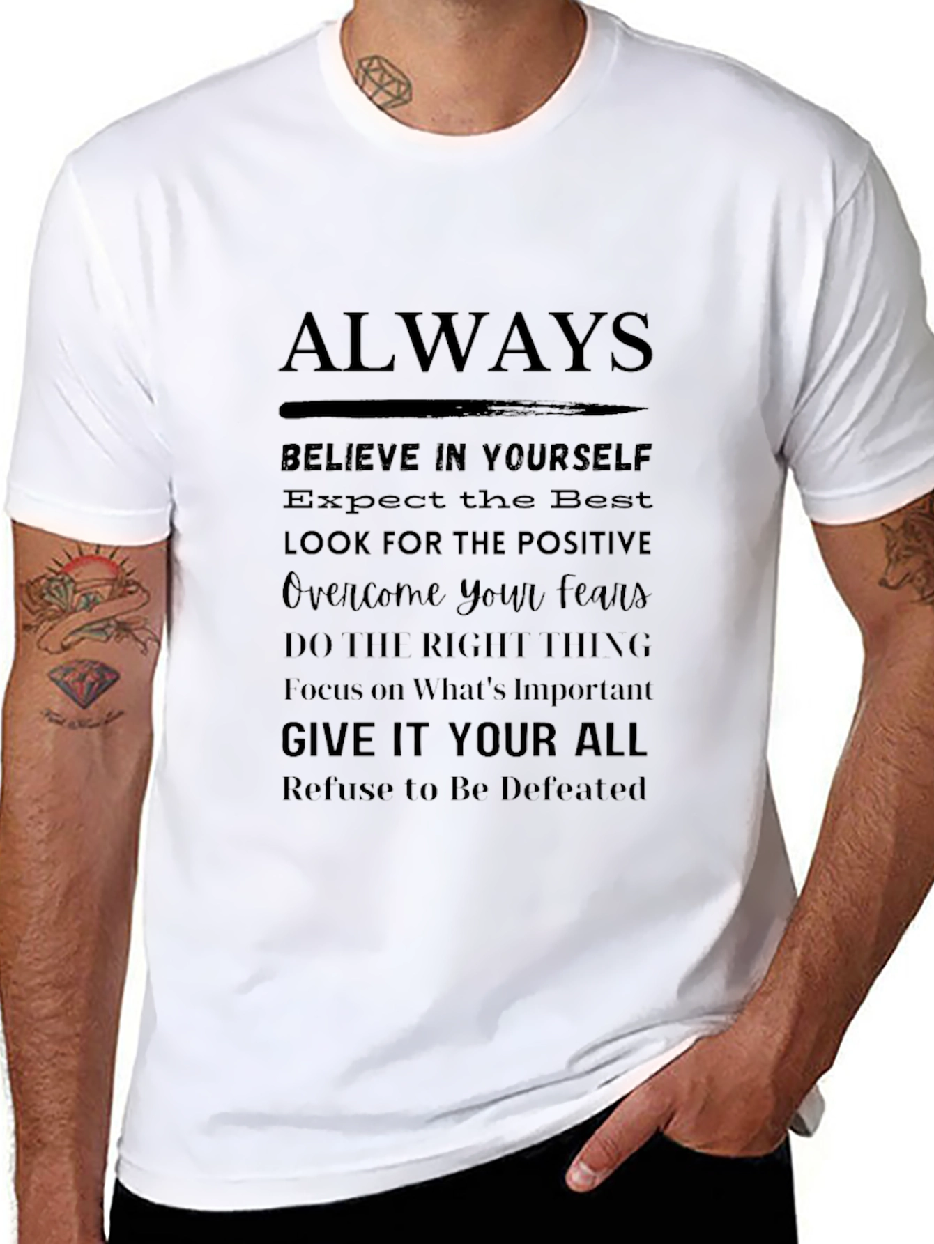 Motivational Graphic Tee - Always Believe