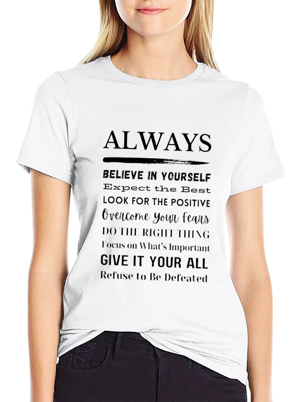 Motivational Graphic Tee - Always Believe
