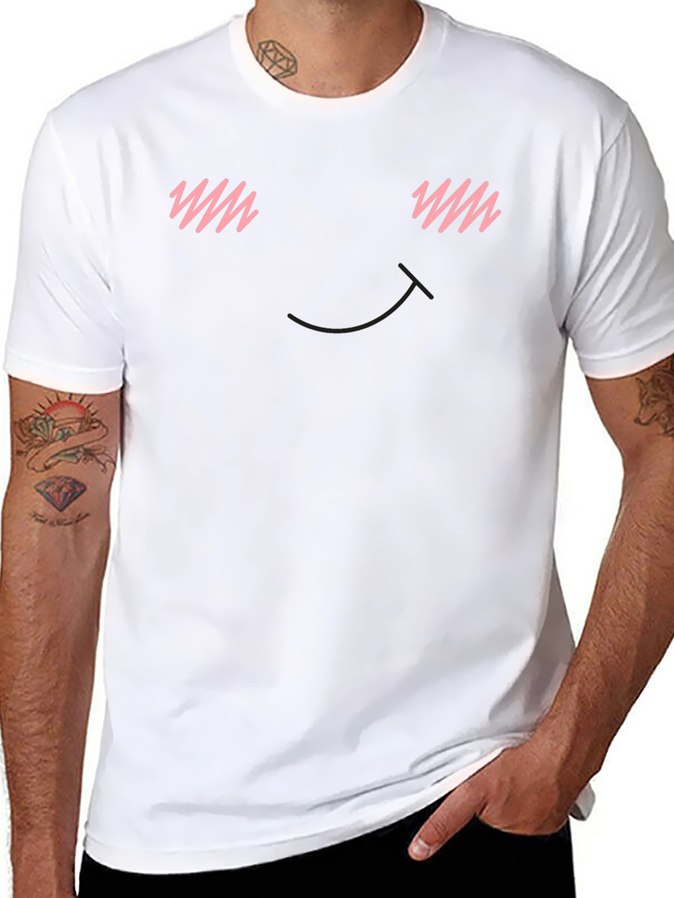 Blush Face T-Shirt - Express Your Subtle Mood