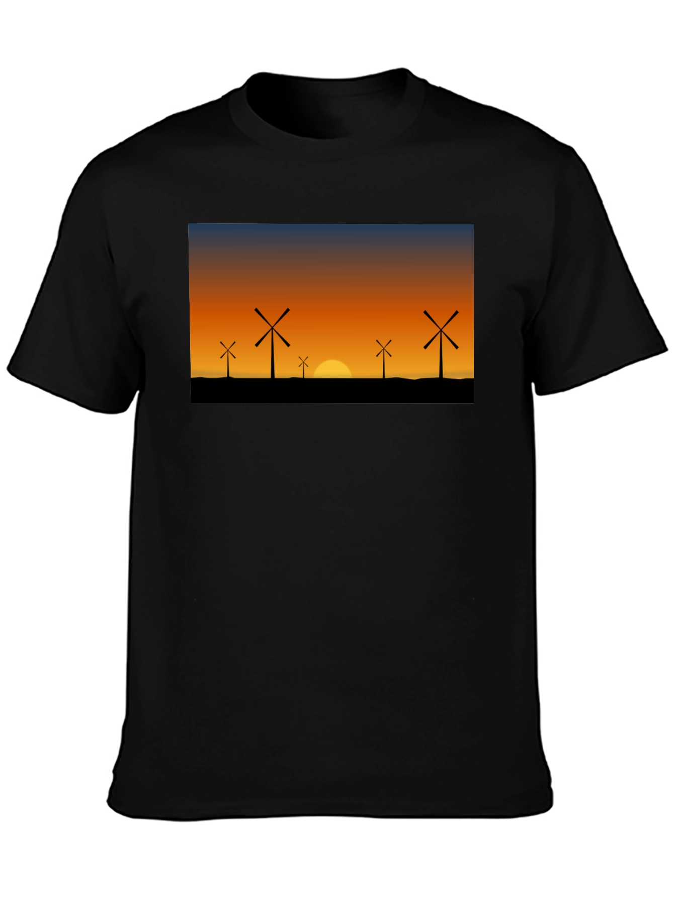 Windmill Sunset Graphic Tee