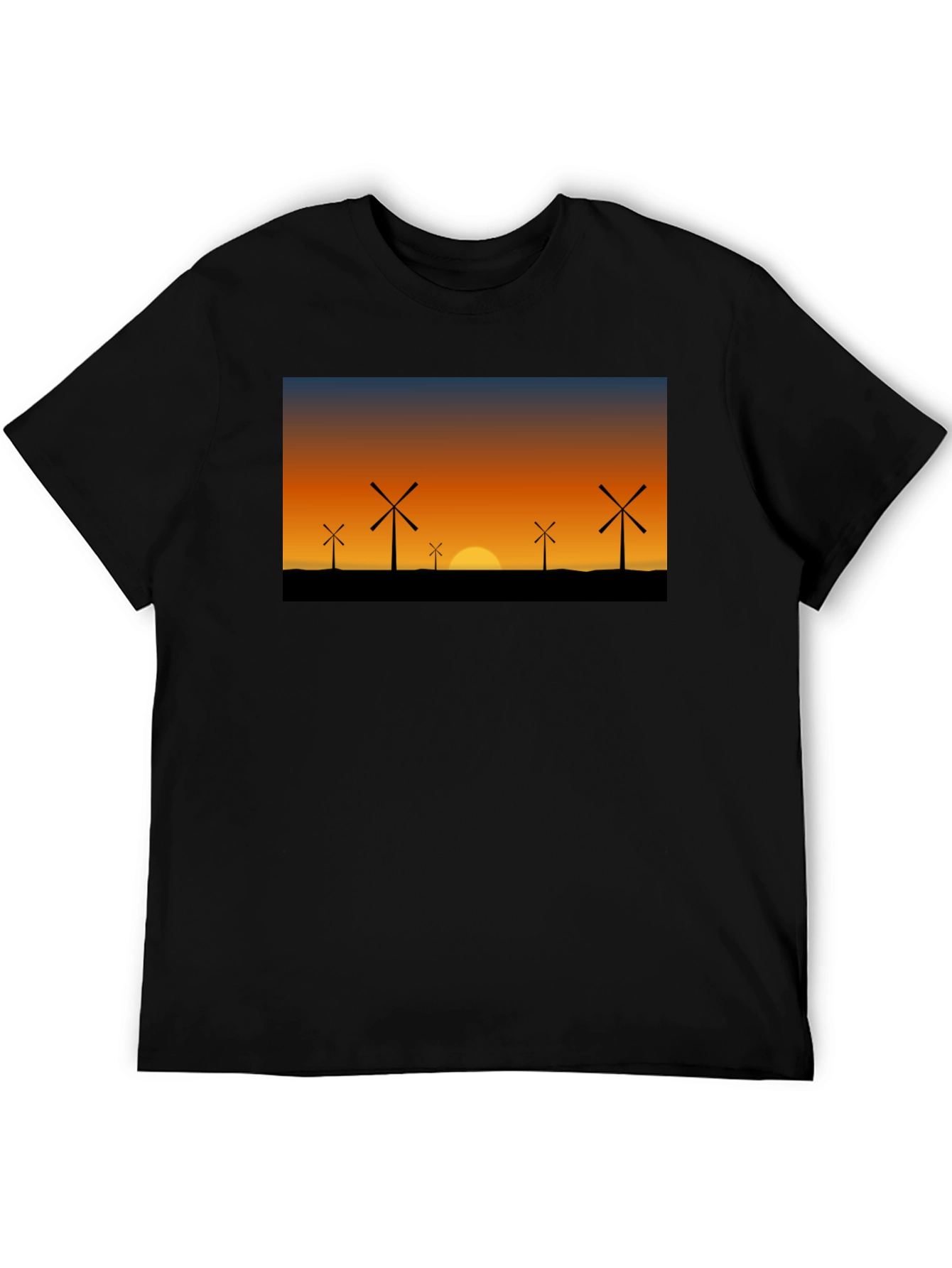 Windmill Sunset Graphic Tee