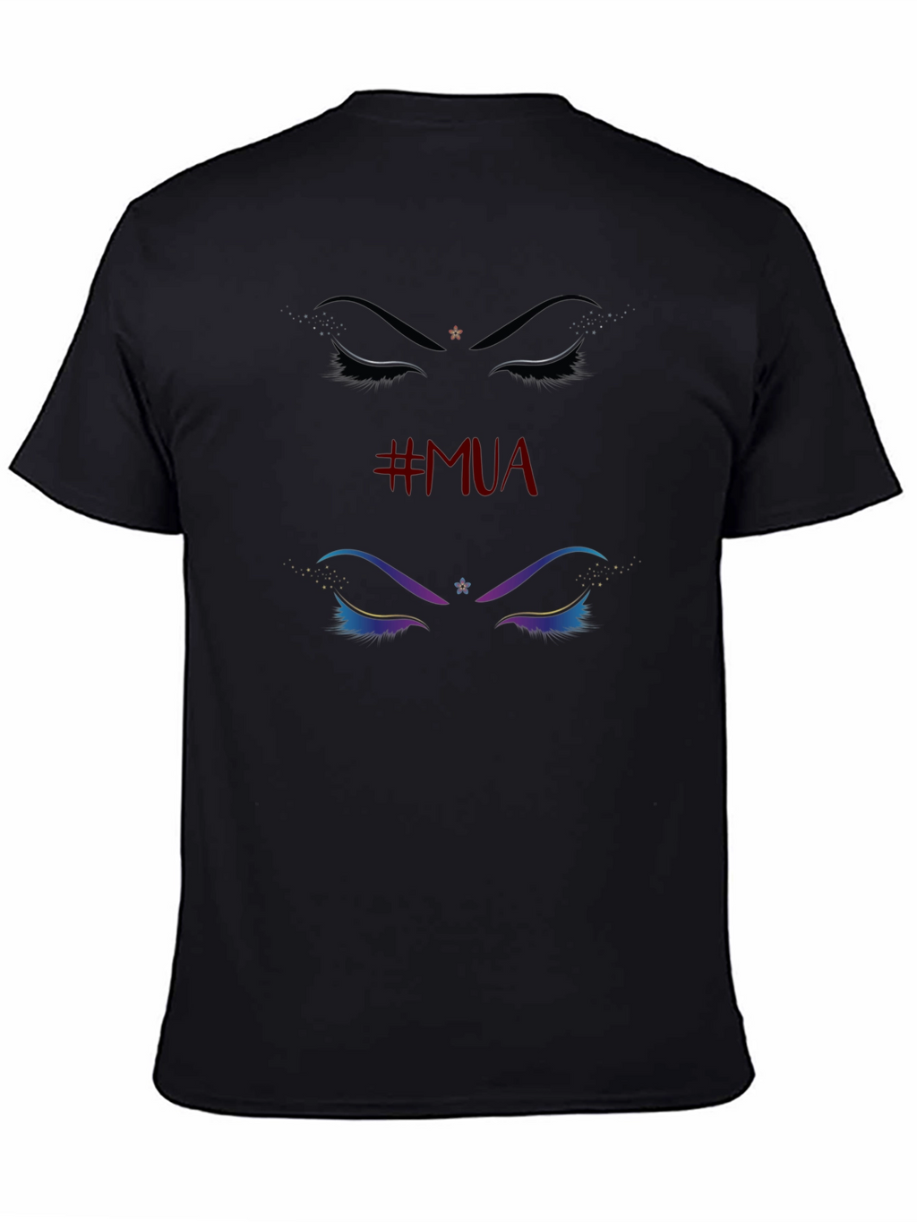 MUA Eyeshadow Graphic Tee - Black Cotton T-Shirt