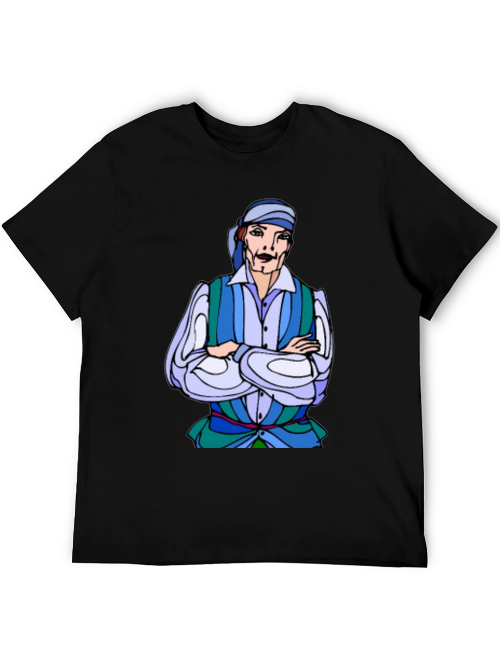 Pirate Graphic T-Shirt Black Cotton Tee